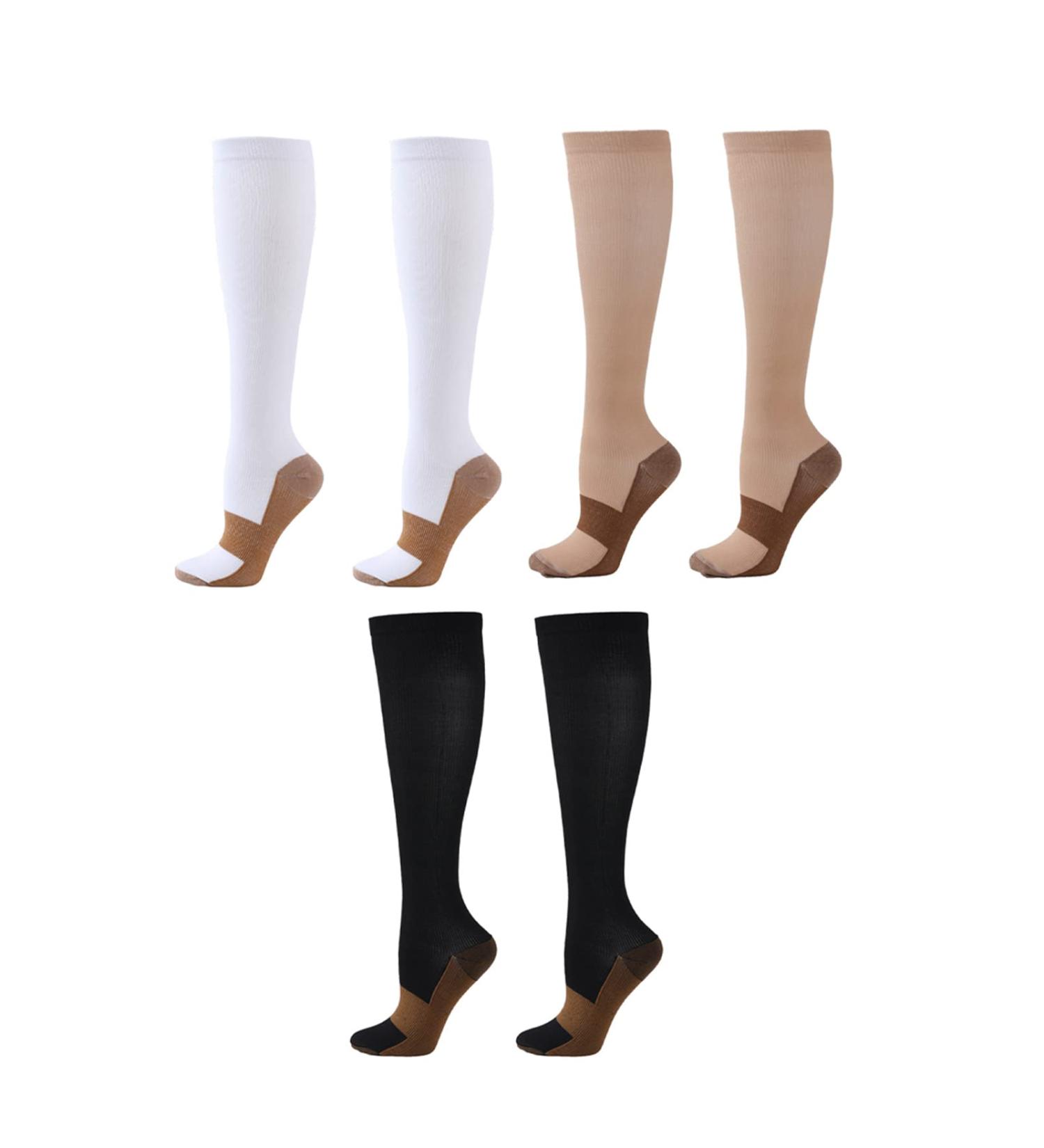Compression Socks for Women - 3 Pairs to Reduce Swelling & Enhance Training | S/M Size - Buy Online on GoSupps.com