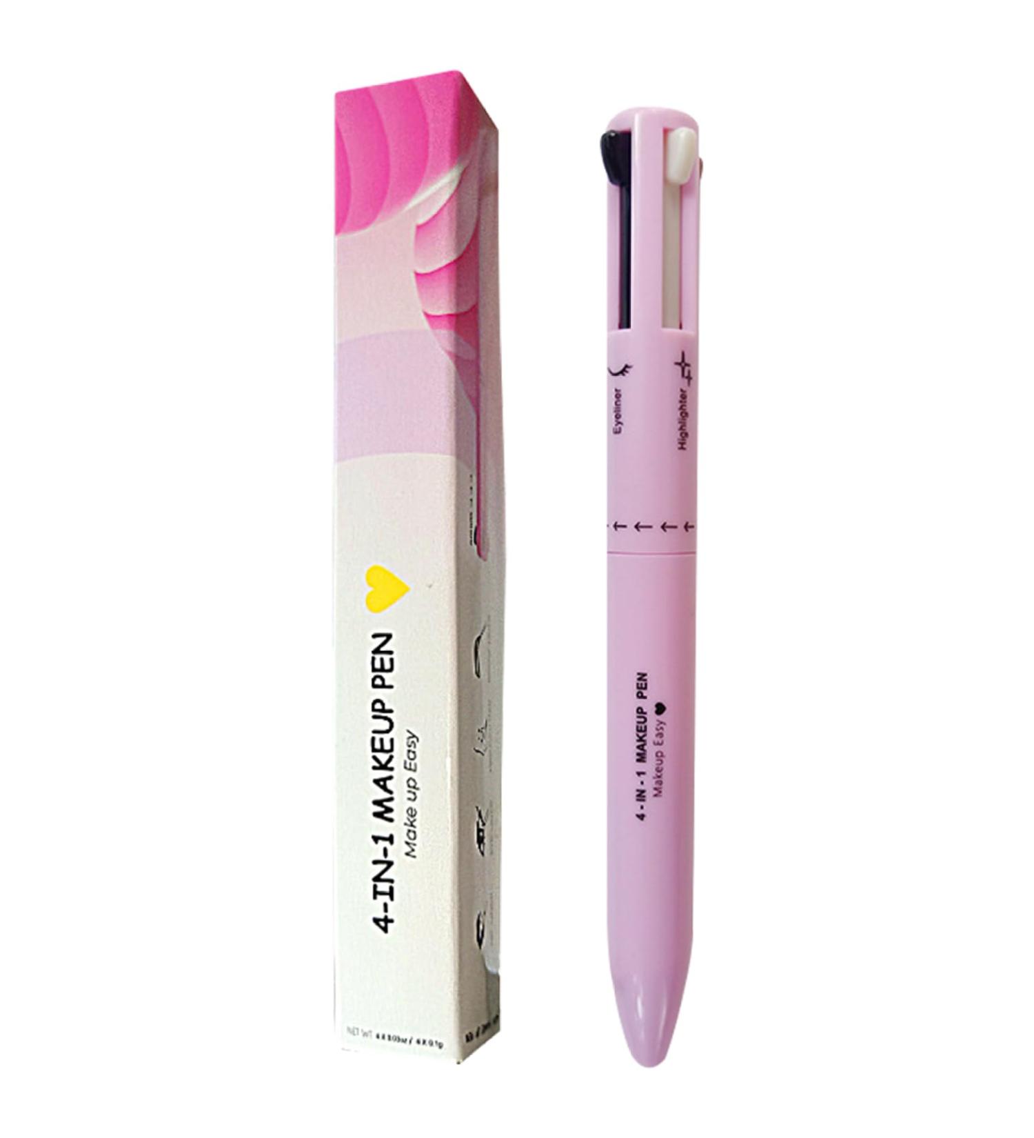 4 in 1 Makeup Pen Multifunctional Makeup Pencil from Eyeliner Lip Liner Brow Pencil and Highlighter Eyebrow Colours Easy-To-Apply & Compact Makeup Accessories for Travel Type 1 - Buy Online on GoSupps.com