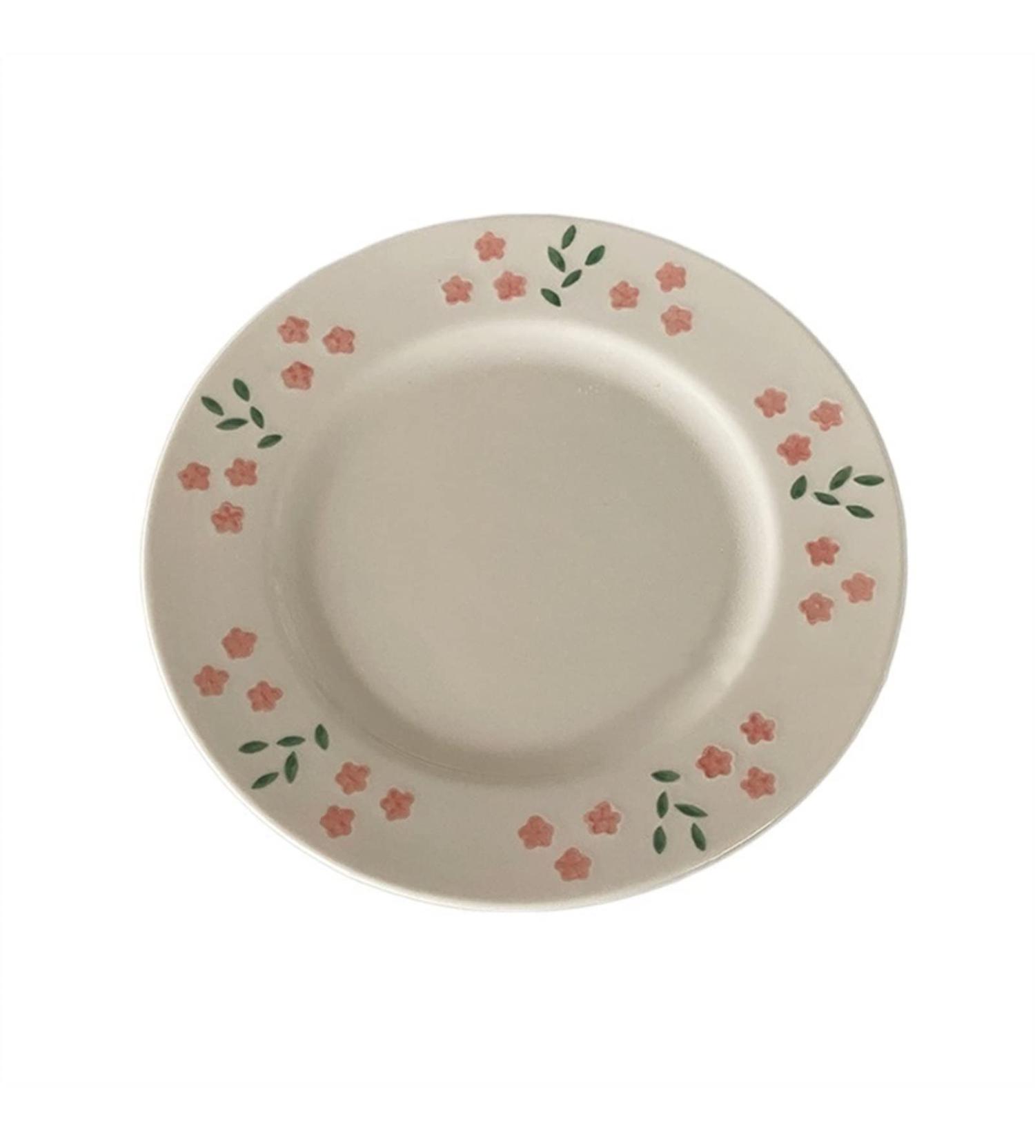 Dinnerware Dishes Plates Vintage Small Fragmented Flowers Dining Plate Ceramic Plate Breakfast Dessert Plate White Round Western Food Chinese Food Plate Restaurant Kitchen Dinner Restaurant Family Par - Buy Online on GoSupps.com