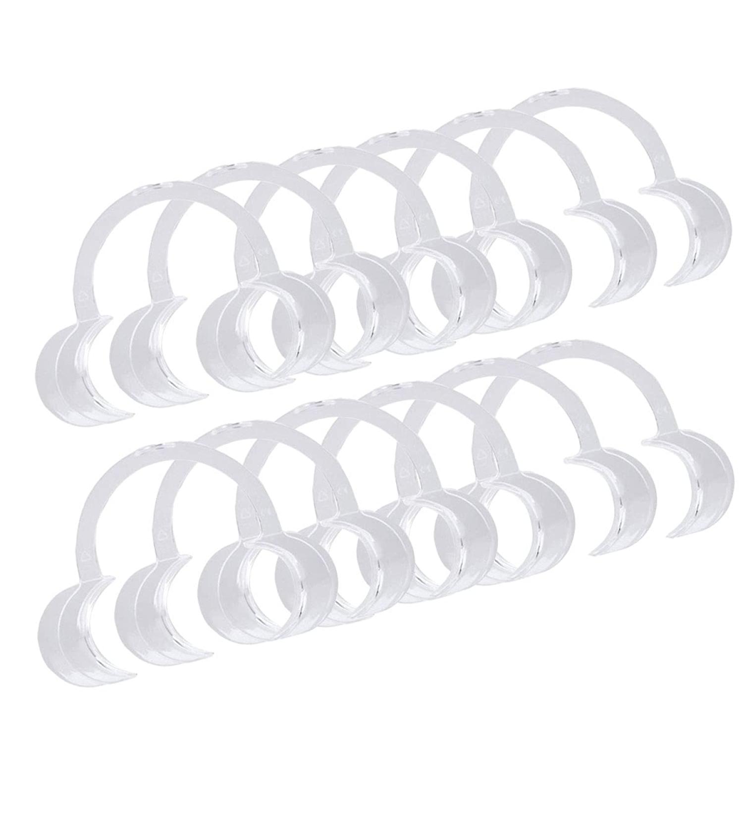 10pcs C-Shape Cheek Retainer - Disposable Mouth Opener for Teeth Whitening & Speech Games - Size M White - Buy Online on GoSupps.com