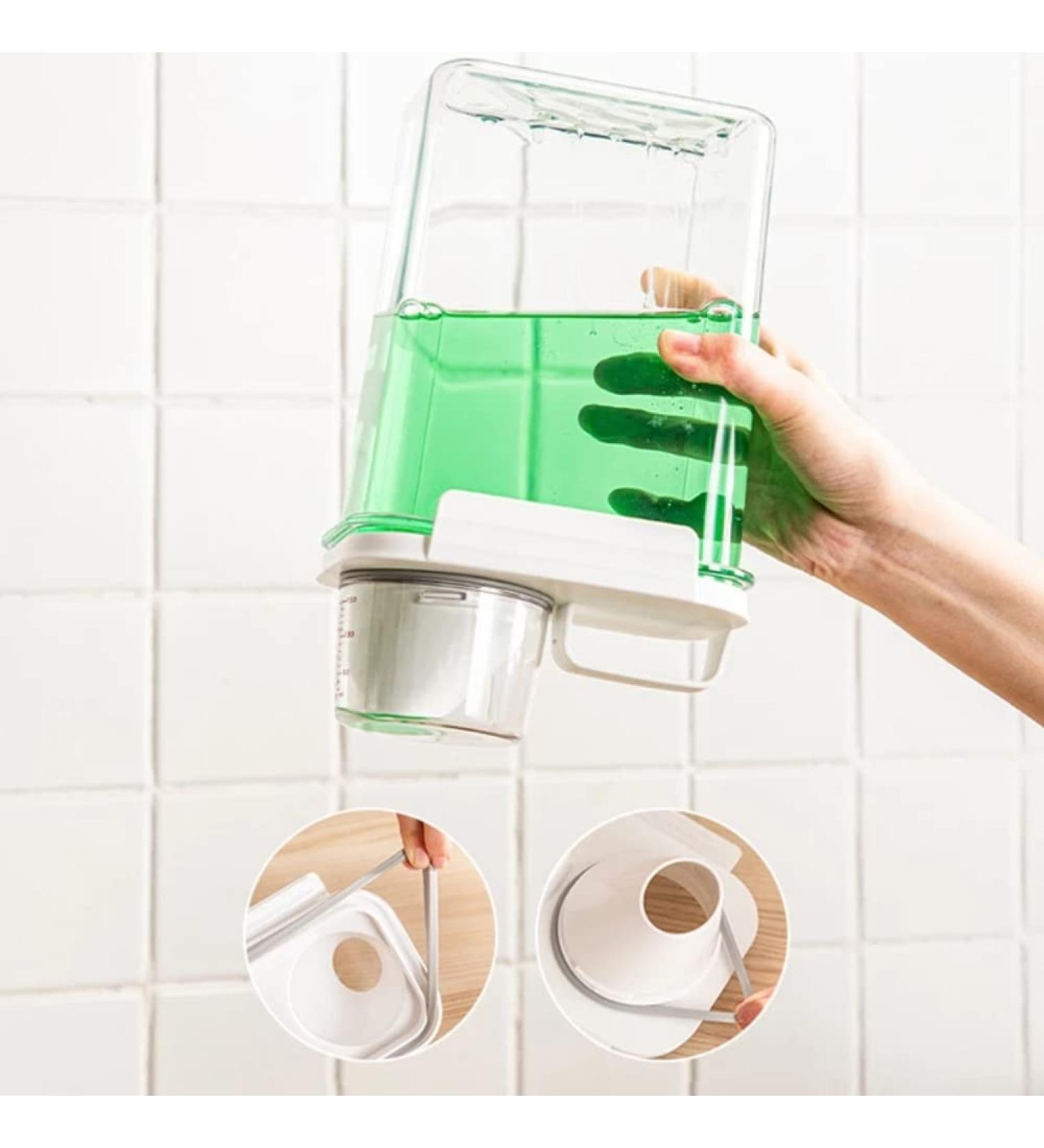1800ml Laundry Detergent Dispenser Washing Powder with Measuring Cup and Handle Sealed Silicone Ring Detergent Storage Container for Washing Powder Cereals Grain Beans - Buy Online on GoSupps.com
