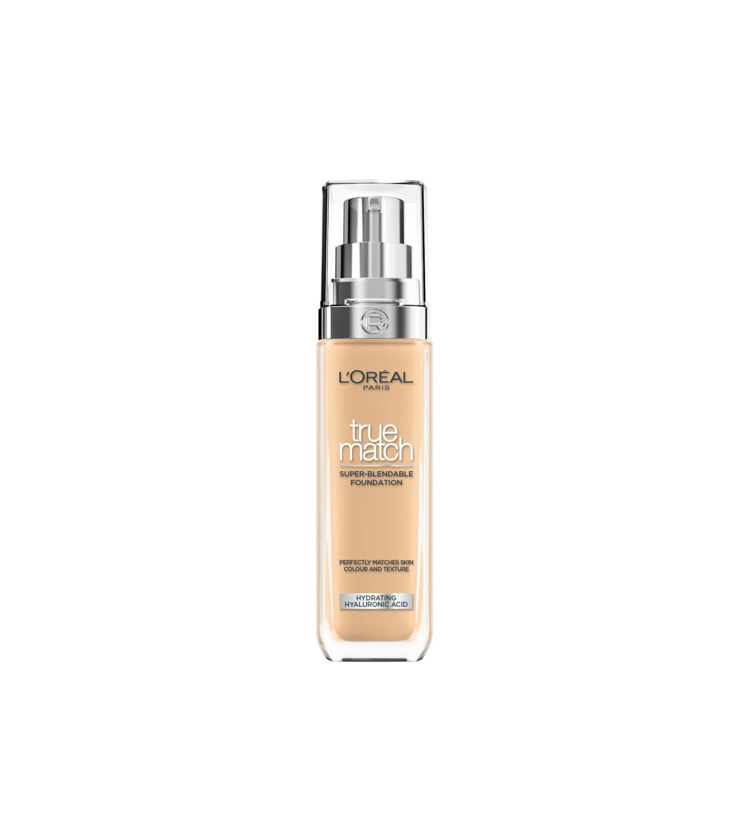  L'Oreal Paris L'Or al Paris True Match Foundation - 4D/W - Natural Coverage Foundation with Hyaluronic Acid and SPF 16 - 30 ml - Buy Online on GoSupps.com