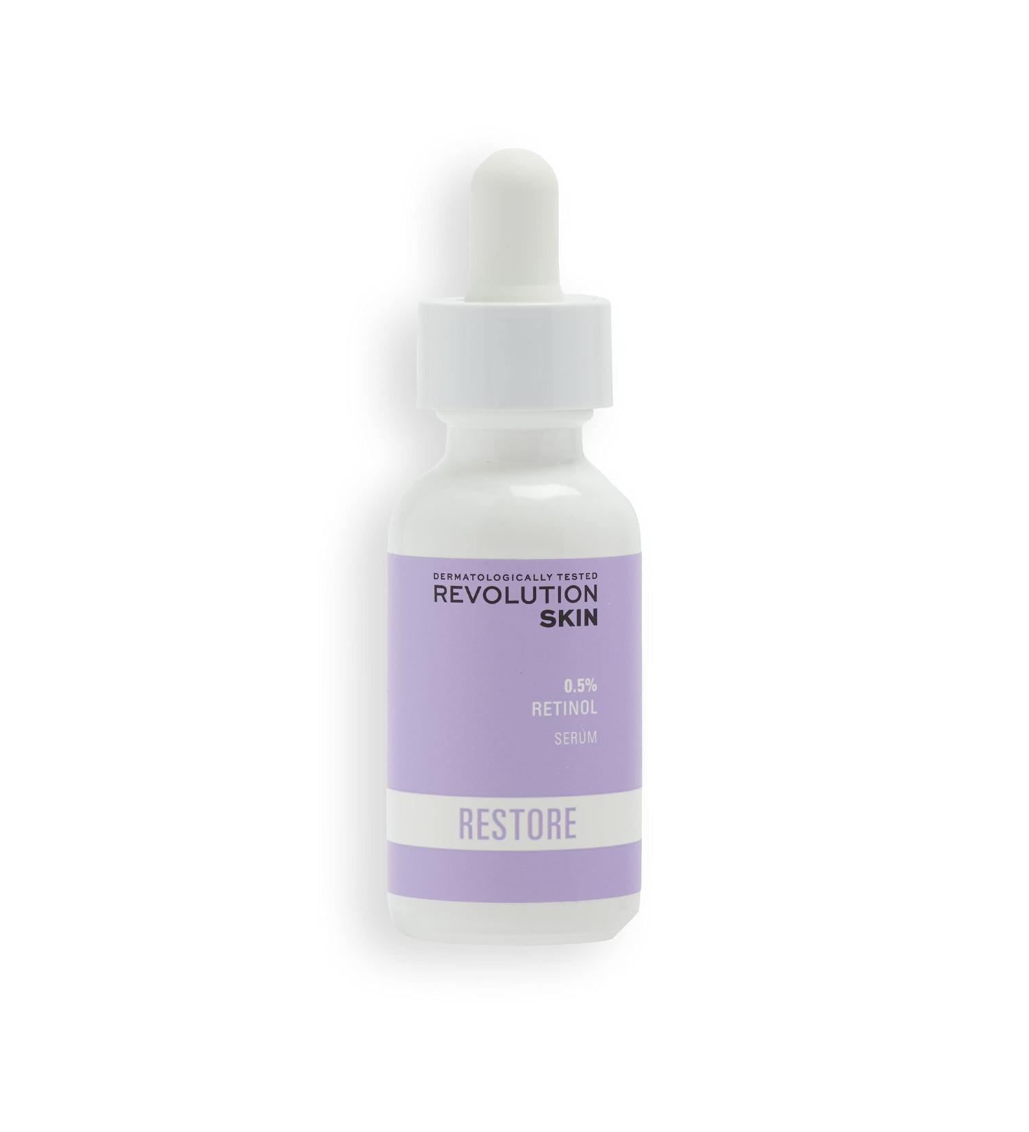 Revolution Skincare London Retinol Serum for the Face 0.5 Percent Intense Serum Anti-ageing/wrinkle/blemish Natural Fragrance Vegan and Cruelty-Free 30 ml - Buy Online on GoSupps.com