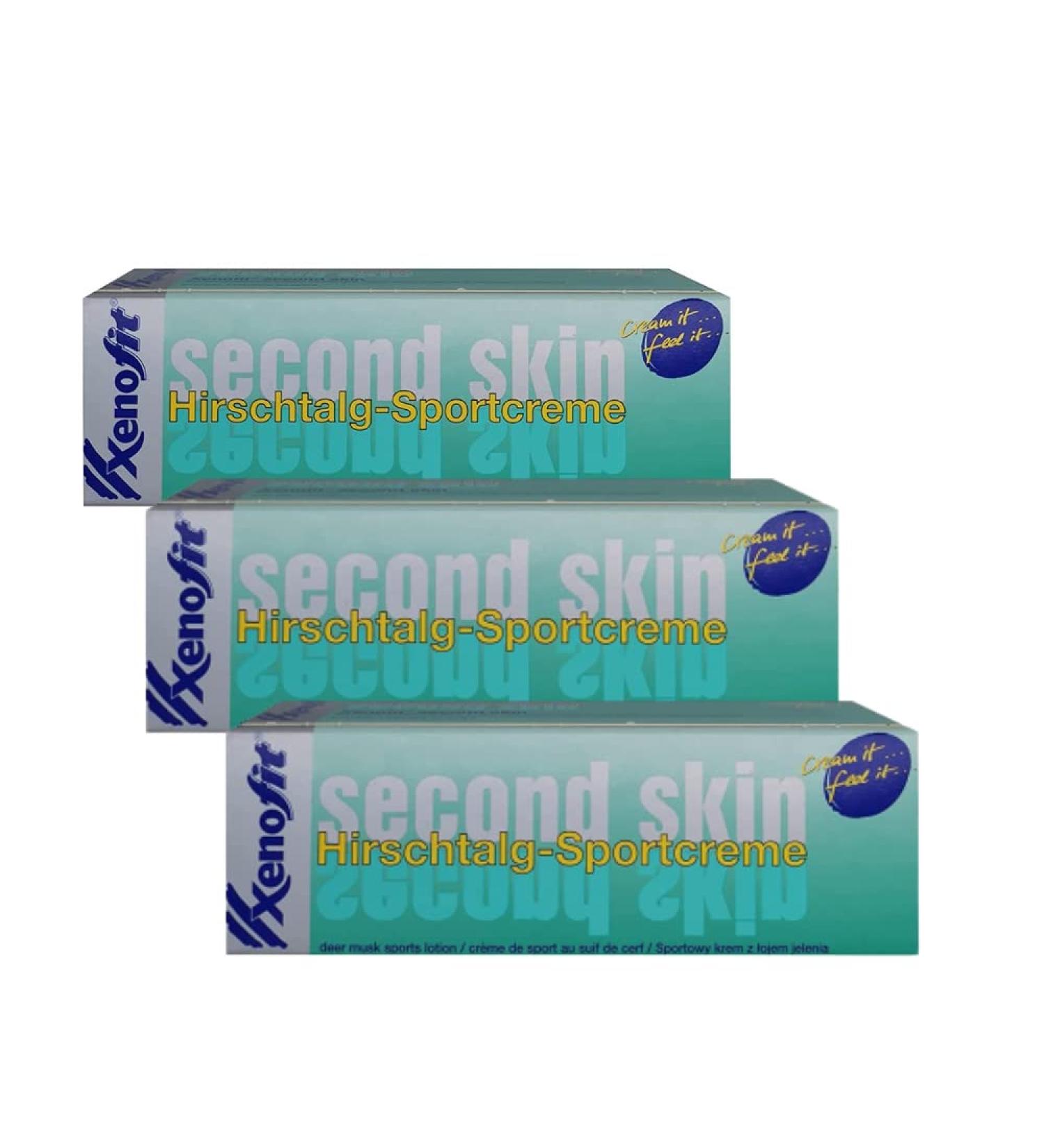 Xenofit DEER Tallow Cream Second Skin | Sports cream with deer tallow 3 tubes each 125 ml