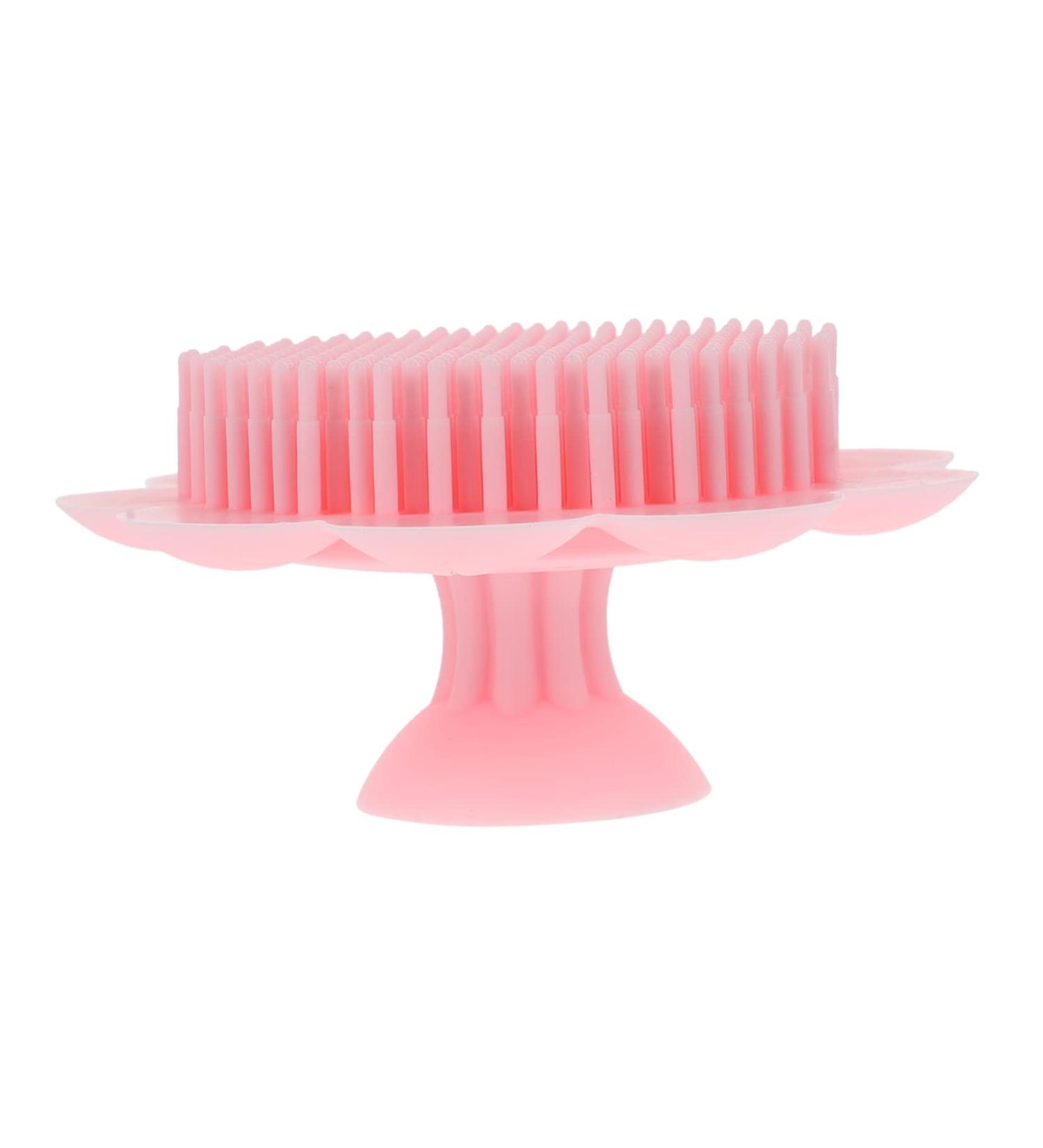 GLSTOY Silicone Shampoo Brush - Pink | Hair Scrubber & Baby Massager - Buy Online on GoSupps.com
