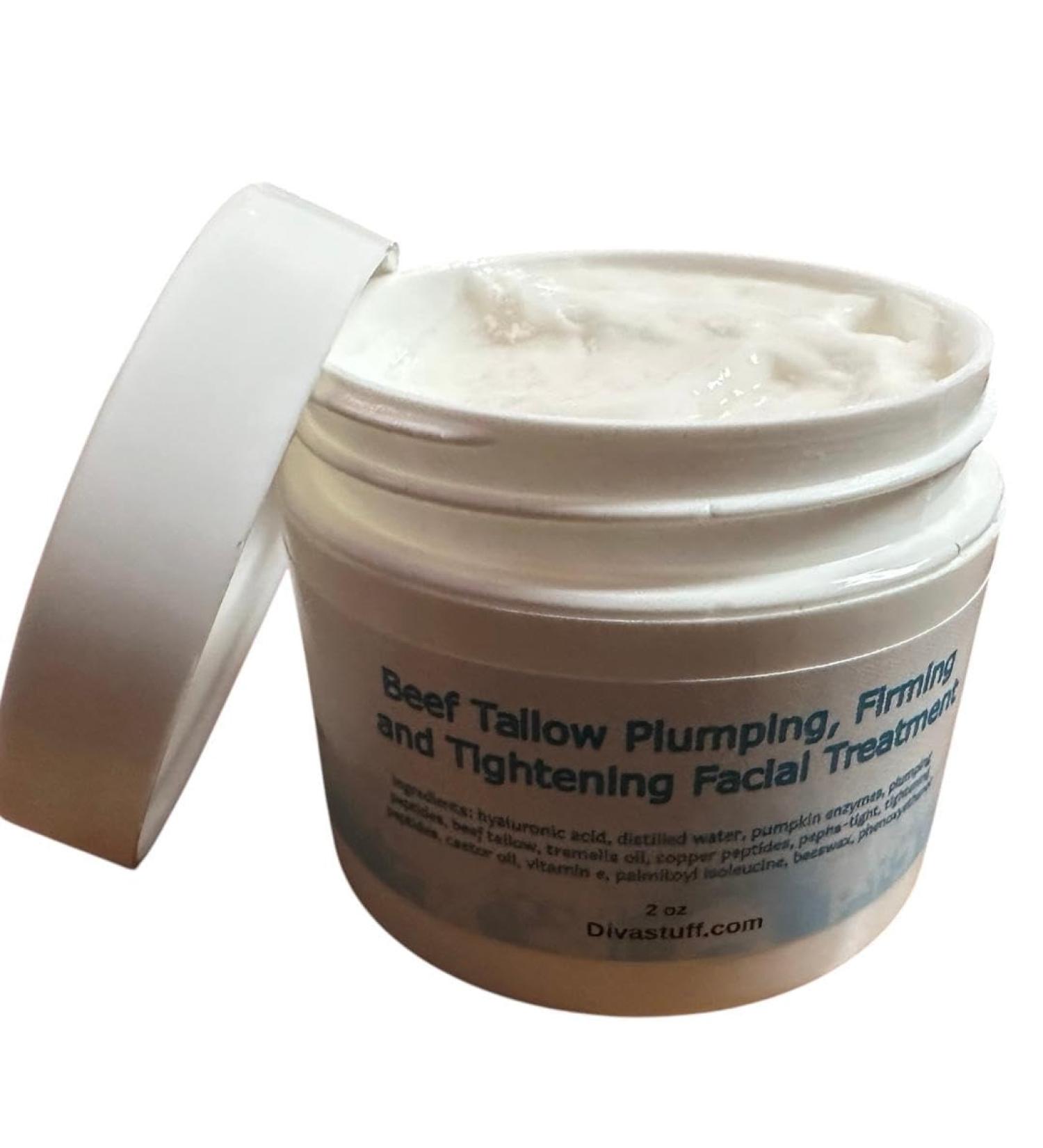 Diva Stuff New Size Beef Tallow Plumping Firming and Tightening Facial Treatment 2 oz With Hyaluronic Acid - Buy Online on GoSupps.com