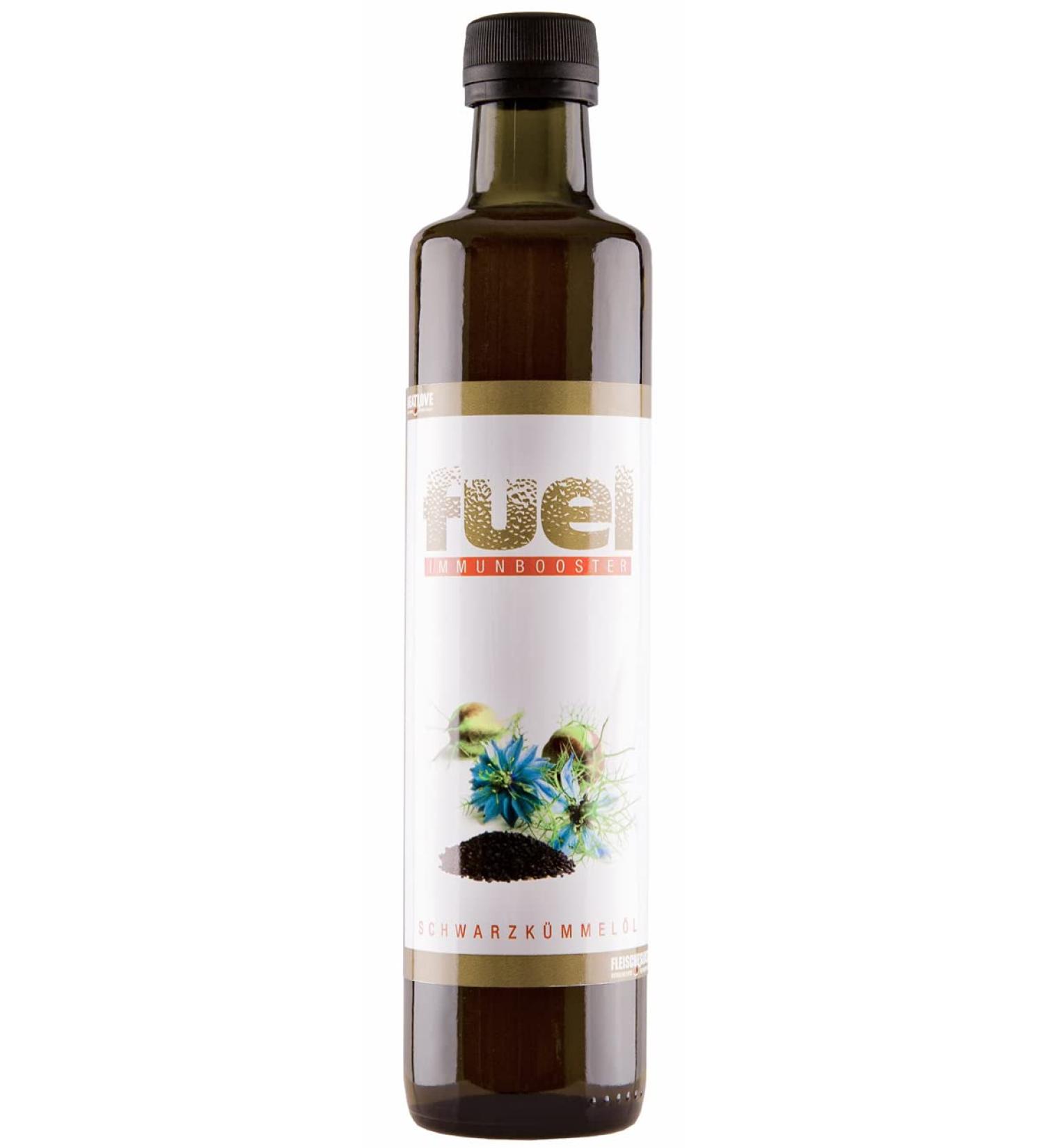 Fleischeslust Black Cumin Oil Glass Bottle (1 x 0.5 Liter)