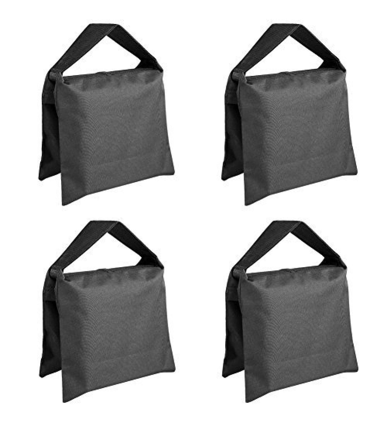 NEEWER 4 Pack Black Sandbags for Photography - Heavy Duty Weight Bags for Light Stands, Boom Arms, Tripods - Buy Online on GoSupps.com