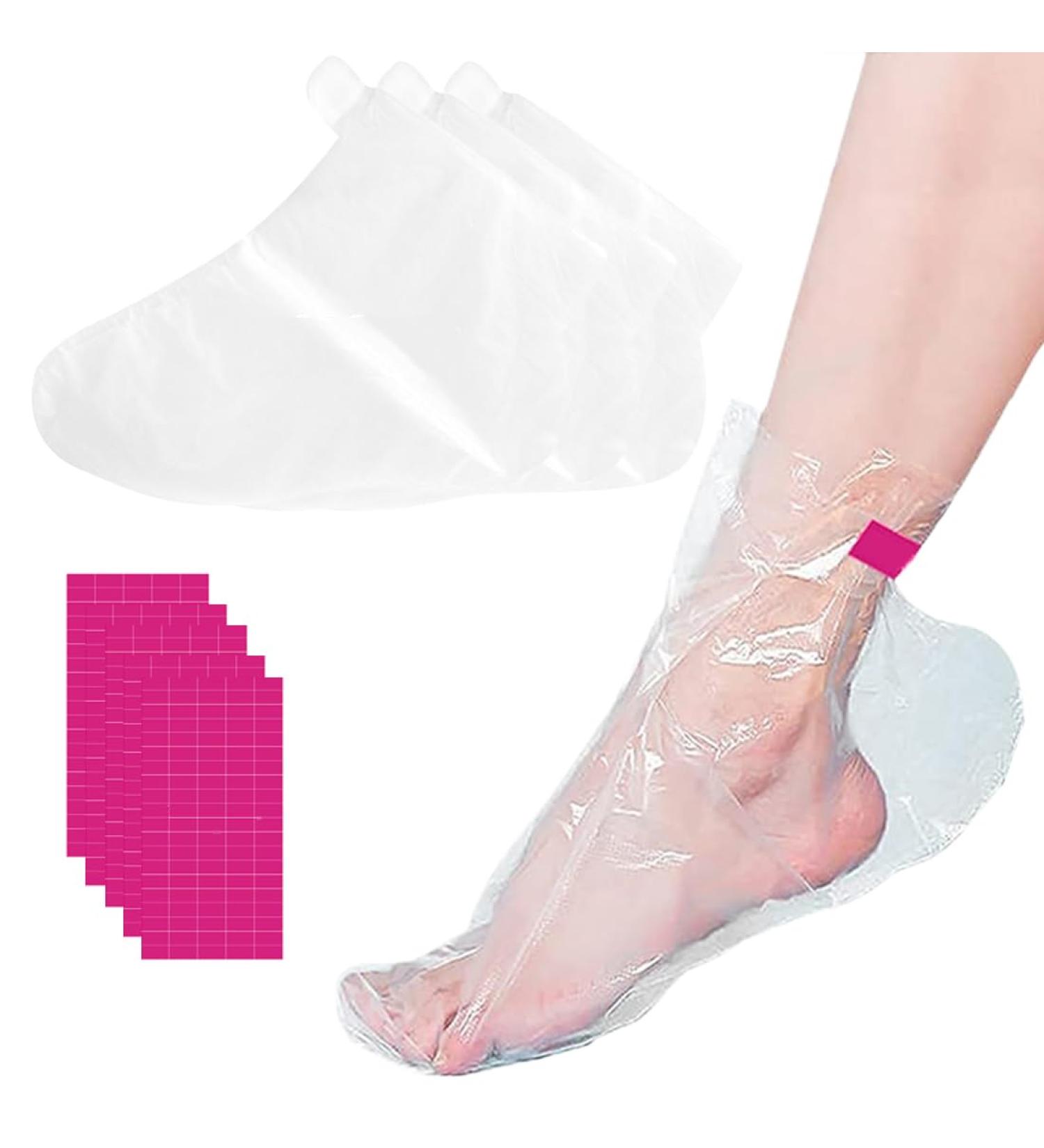 Disposable Boot Paraffin Wax Covers - 100 PC Clear Plastic Foot Masks for Spa & Foot Care Accessories - Buy Online on GoSupps.com