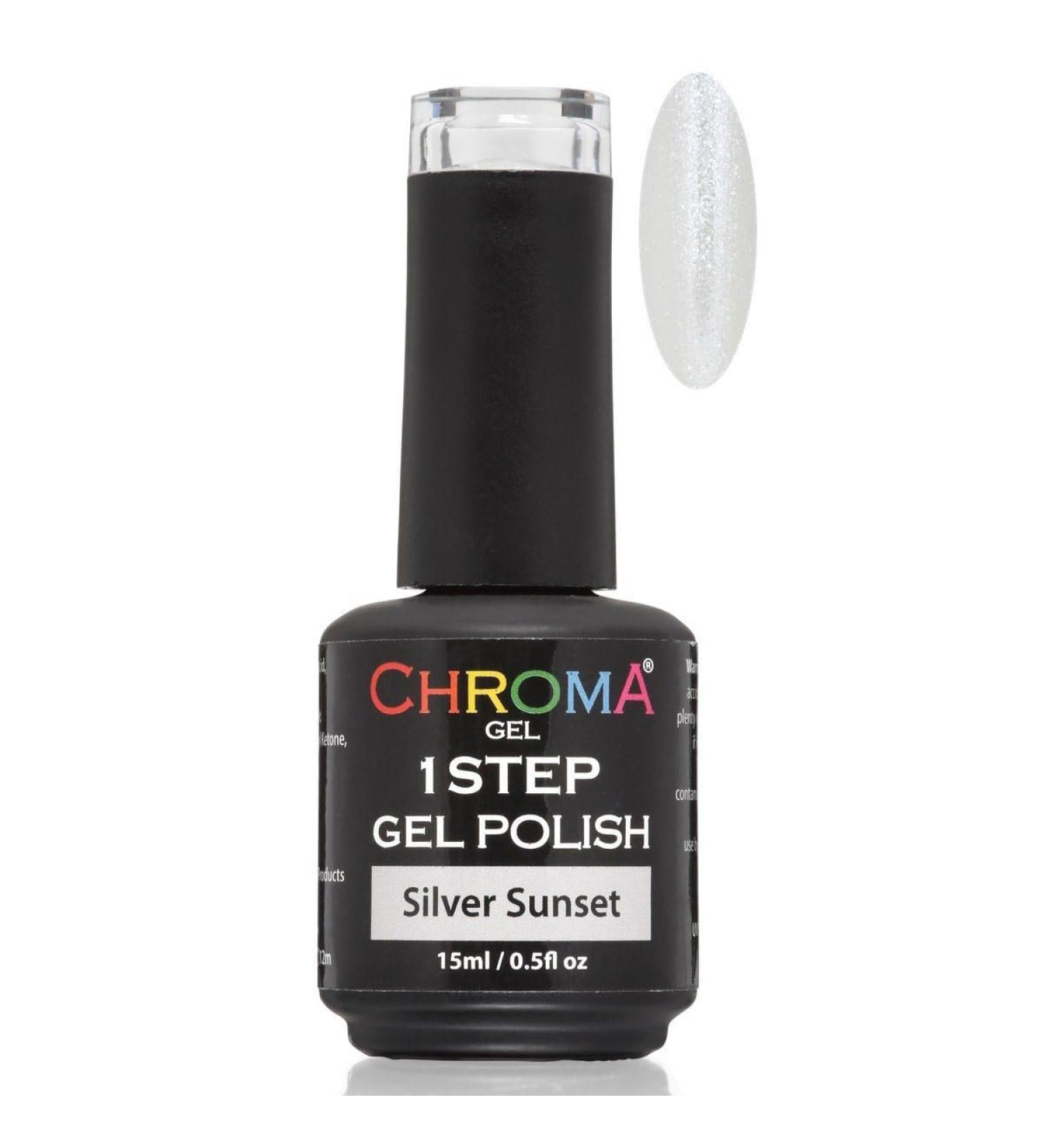 Chroma Gel 1 Step Gel Polish | Silver Sunset | Gel Nail Polish