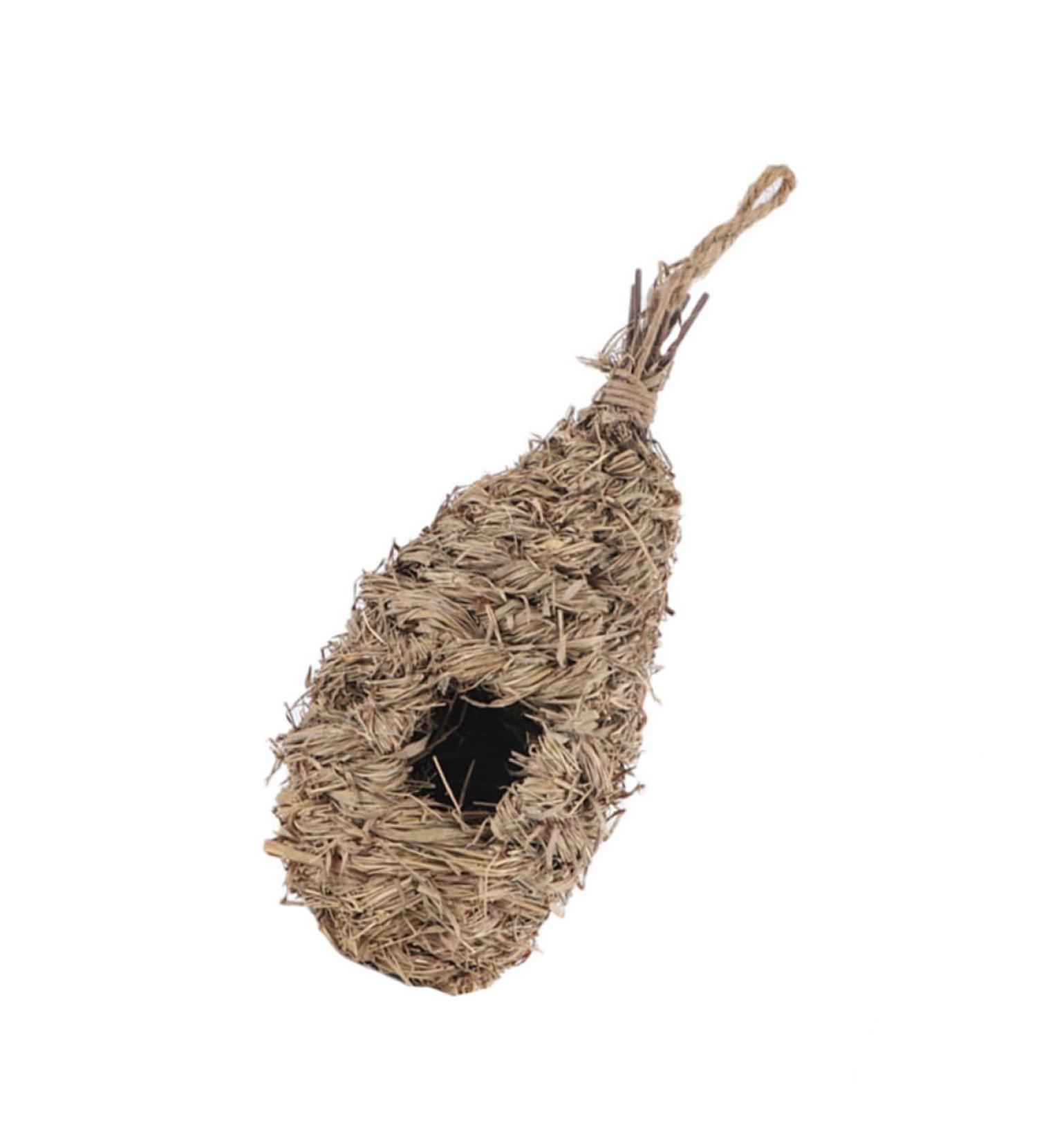 Buy Besportble Oval Bird Nest - Hanging Bird Cage for Outdoor Use Straw Braided Pet Bed for Birds - Buy Online on GoSupps.com