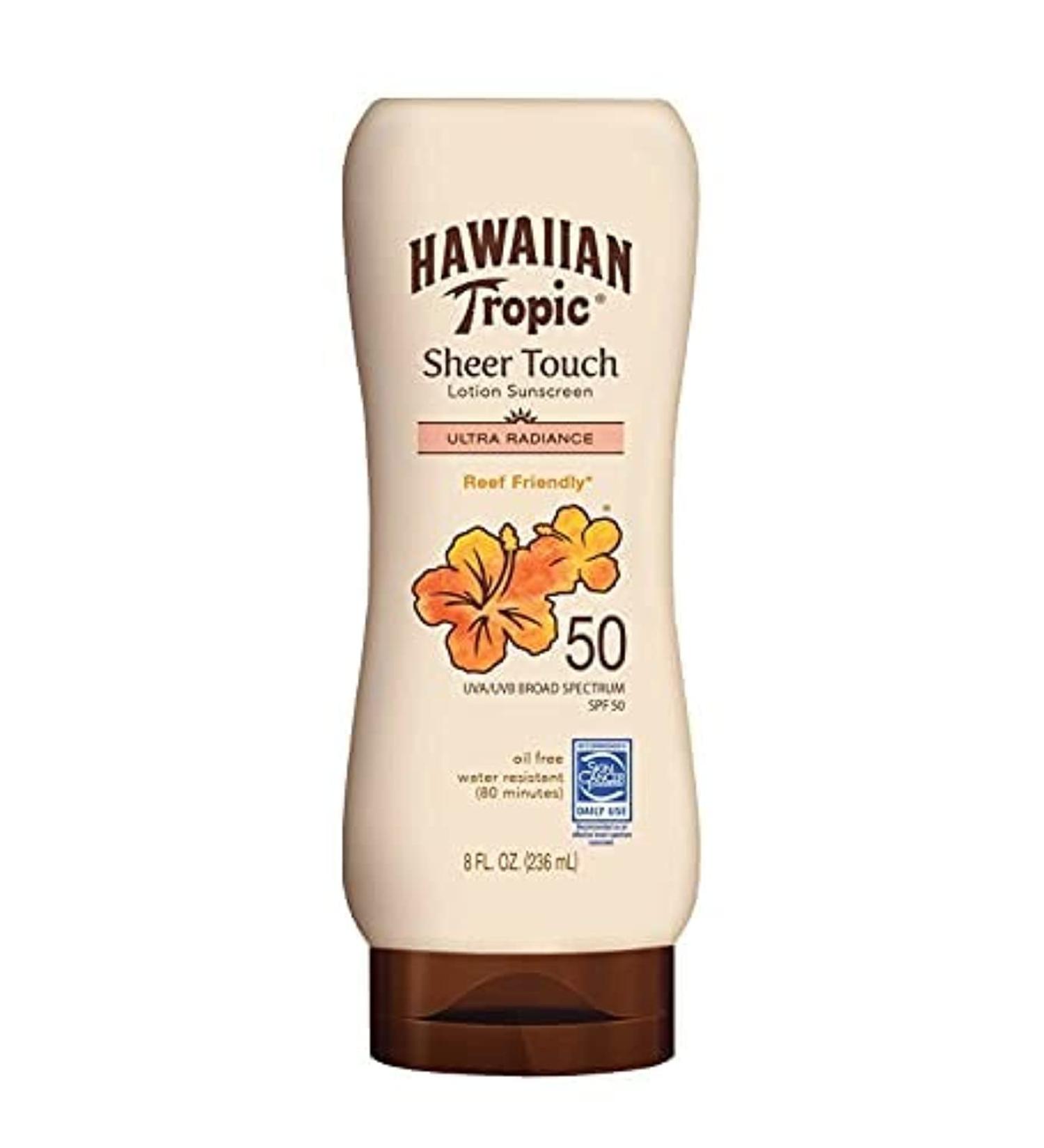 Hawaiian Tropic Sheer Touch Lotion SPF 50 Sunscreen 8 oz - Ultimate Sun Protection - Buy Online on GoSupps.com