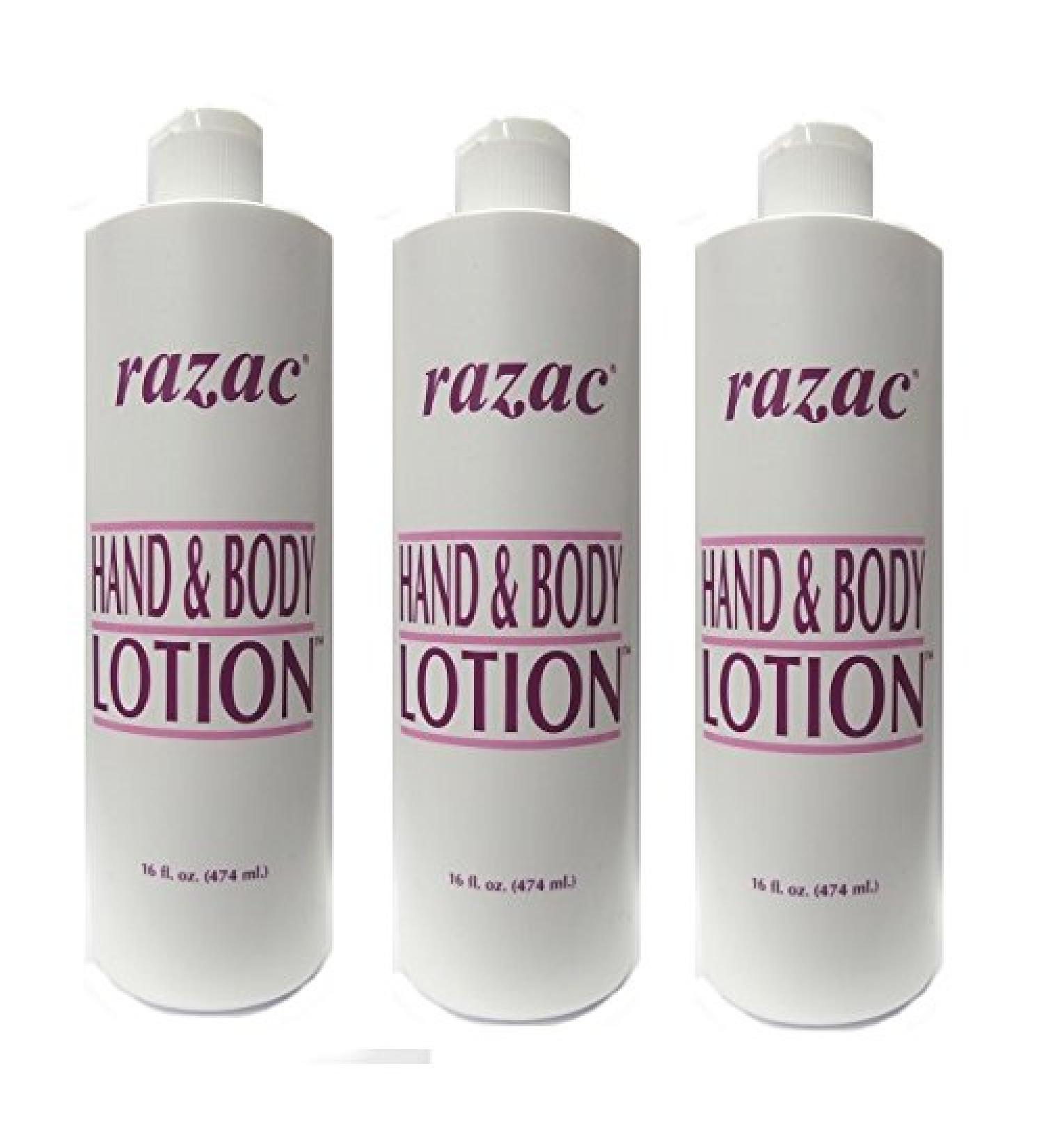 Razac 3 Pack Body & Hand Lotion, 16 oz (1430 ml total)