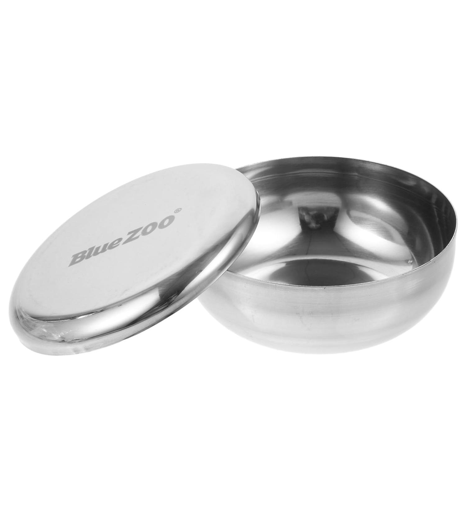 ROSENICE Stainless Steel Shaving Bowl Soap Dish for Men - Silver | Premium Quality Grooming Essential - Buy Online on GoSupps.com