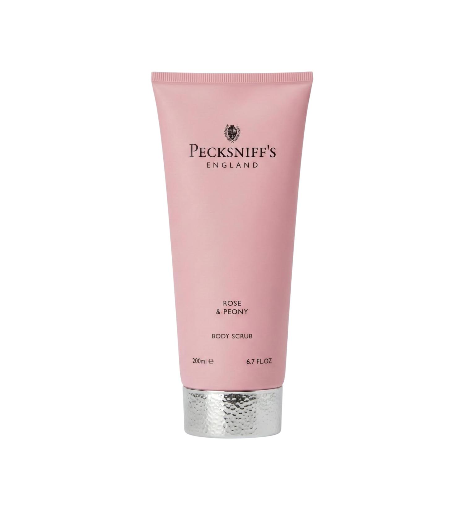 Pecksniff s Rose and Peony Body Scrub 200ml Gentle Exfoliating Body Polish with Floral Scent Creamy Sugar Scrub for Smooth Soft Skin Shower Exfoliator for Dry Dull Skin UK Bath and Body - Buy Online on GoSupps.com