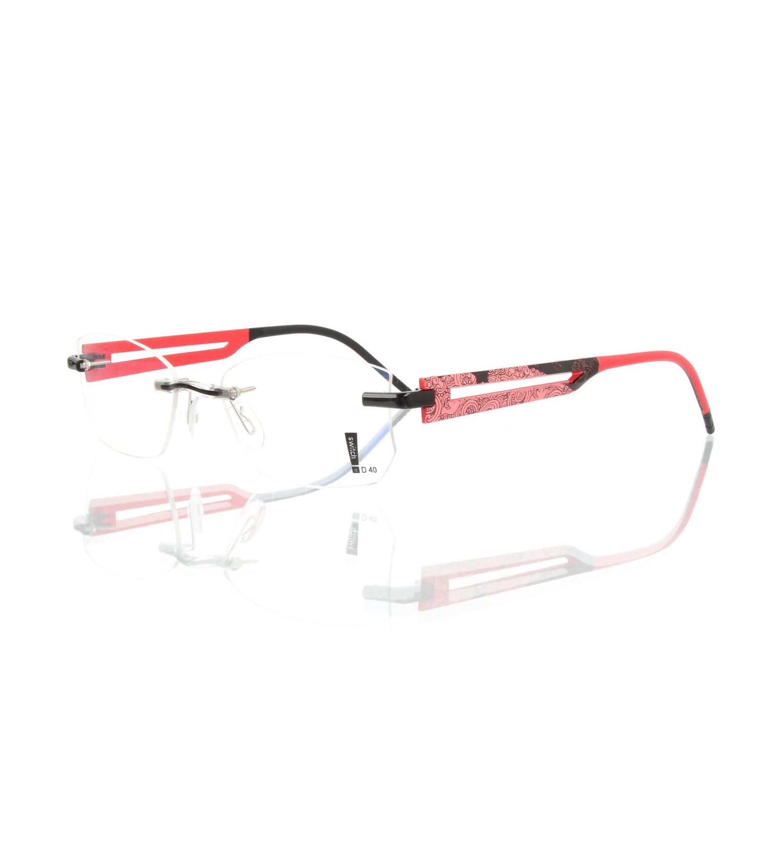 switch it set Combi 2363 interchangeable temples in the color style red print pink-black