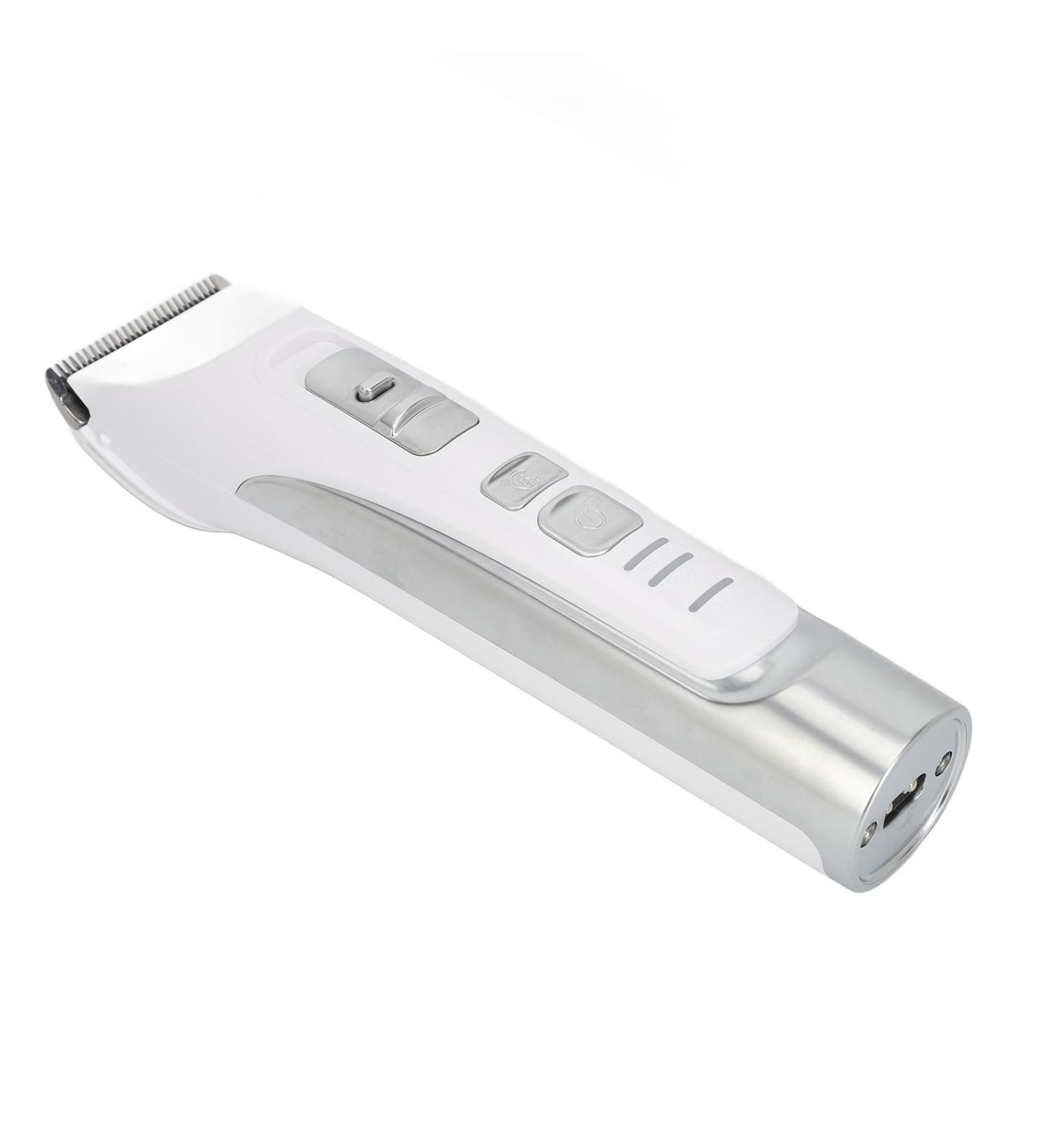 Powerful Motor Electric Hair Trimmer Lithium-ion Battery Fast Charging Indicator Light Adjustable Fine Tuning (White) - Buy Online on GoSupps.com