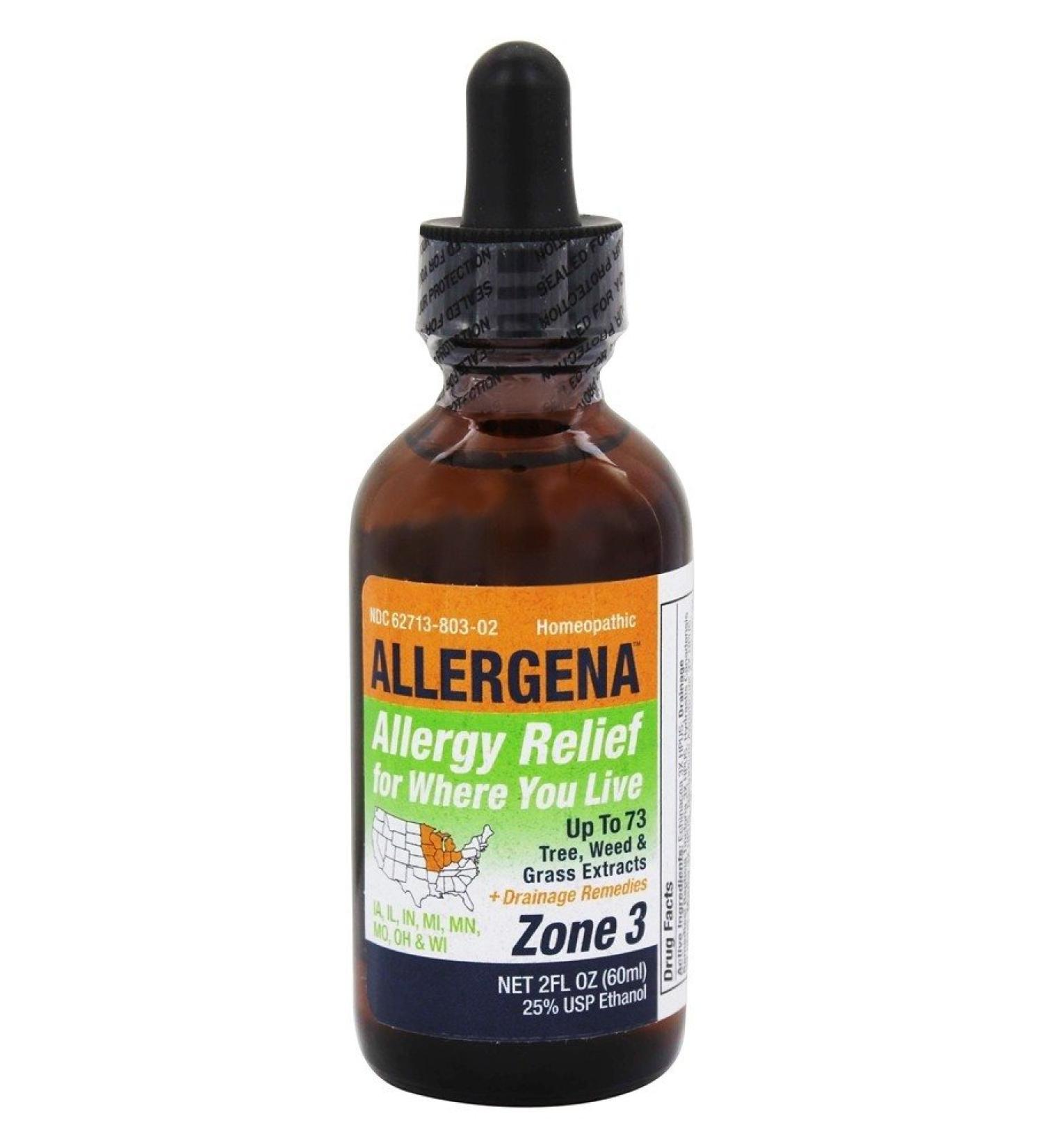 Allergena Allergy Relief Drops Zone 3 - 2oz | Natural Allergy Relief - Buy Online on GoSupps.com