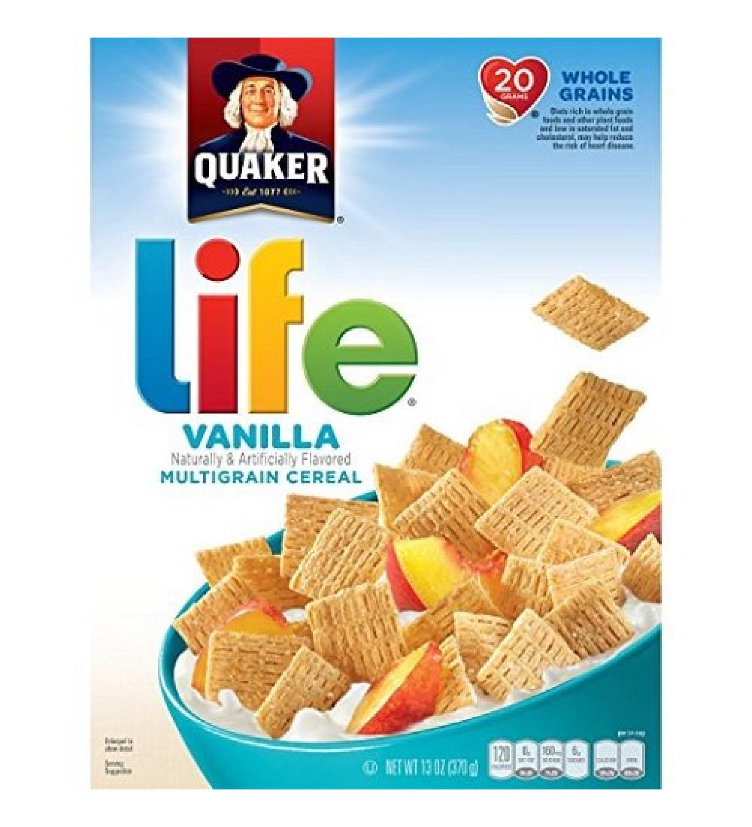 Quaker Life Cereal, Vanilla (2 pack )