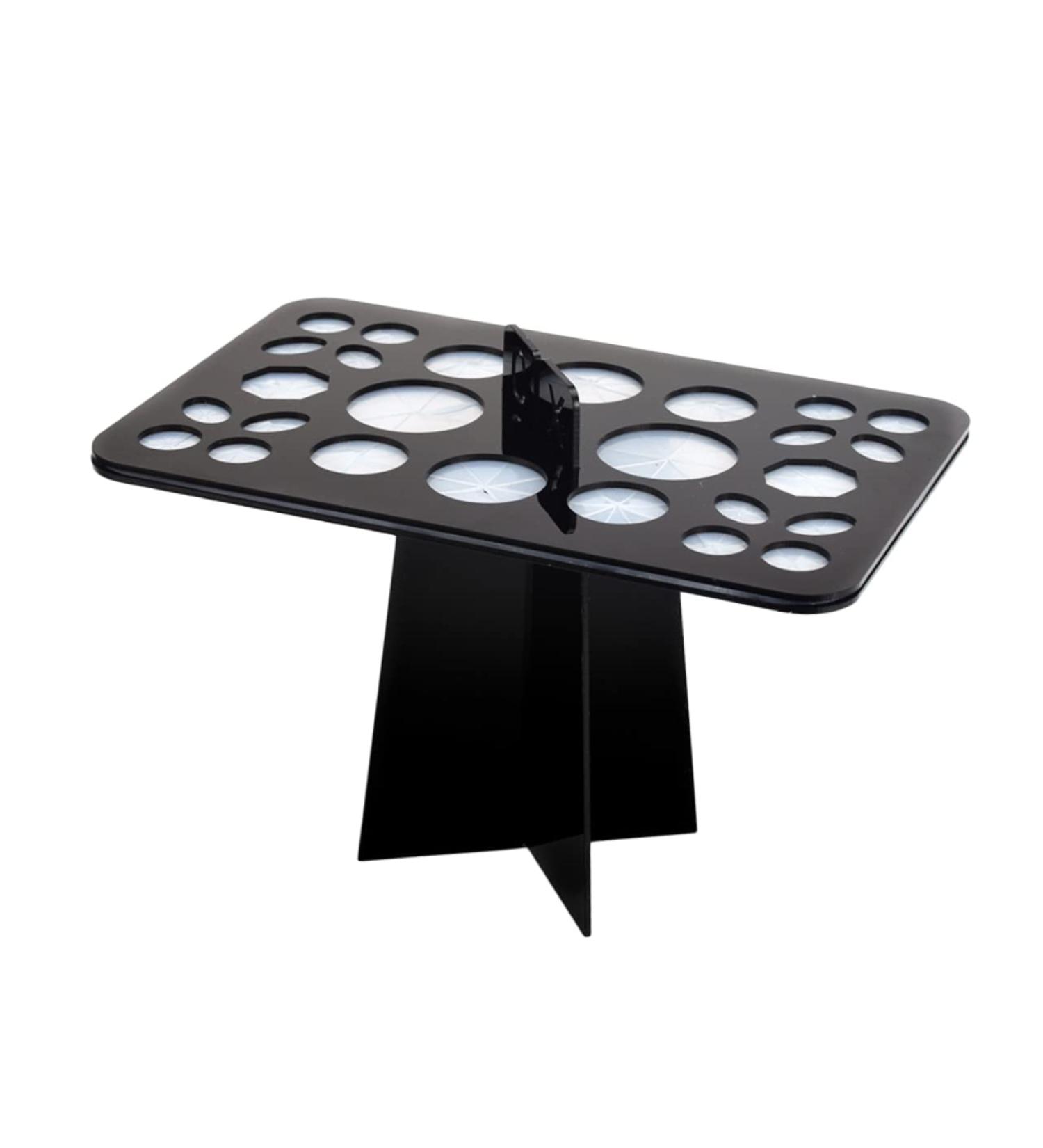 Luxshiny 1pc Makeup Brush Stand & Washing Mat | Best Brush Dryer Rack & Air Drying Pad - Black - Buy Online on GoSupps.com