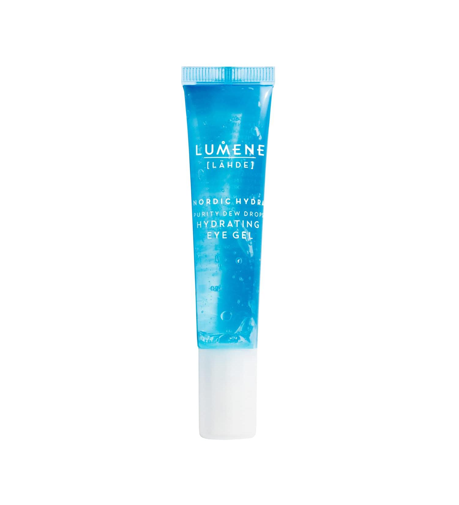 Lumene Purity Dew Drops Hydrating Eye Gel - Hyaluronic Acid Infused Vegan Treatment for Delicate Under Eye Area (15ml) - Buy Online on GoSupps.com