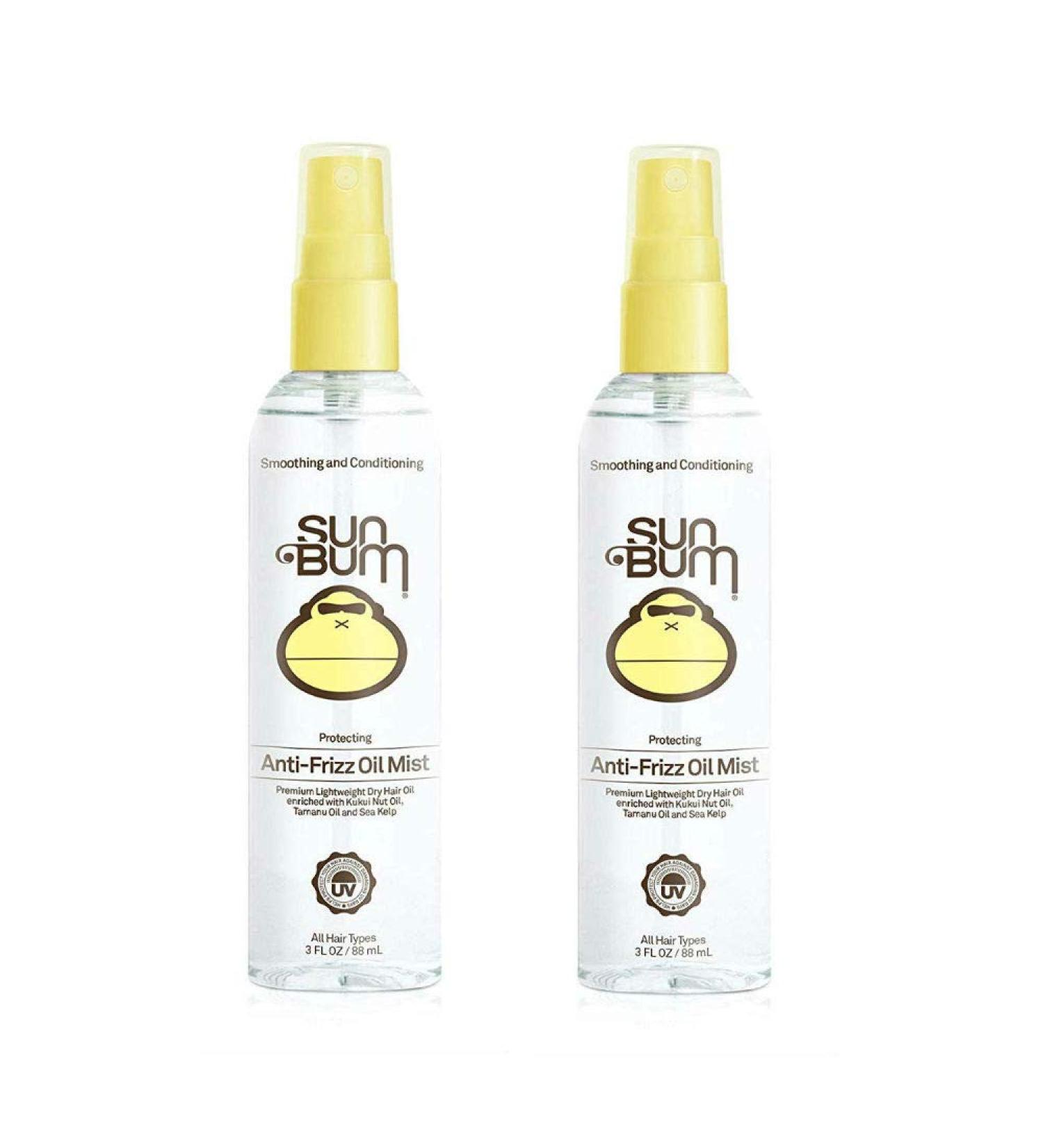 Sun Bum Anti Frizz Oil Mist Spray - 3oz Bottle, 2-Pack - Humidity Control, Paraben-Free Moisturizing Hair Spray - Buy Online on GoSupps.com