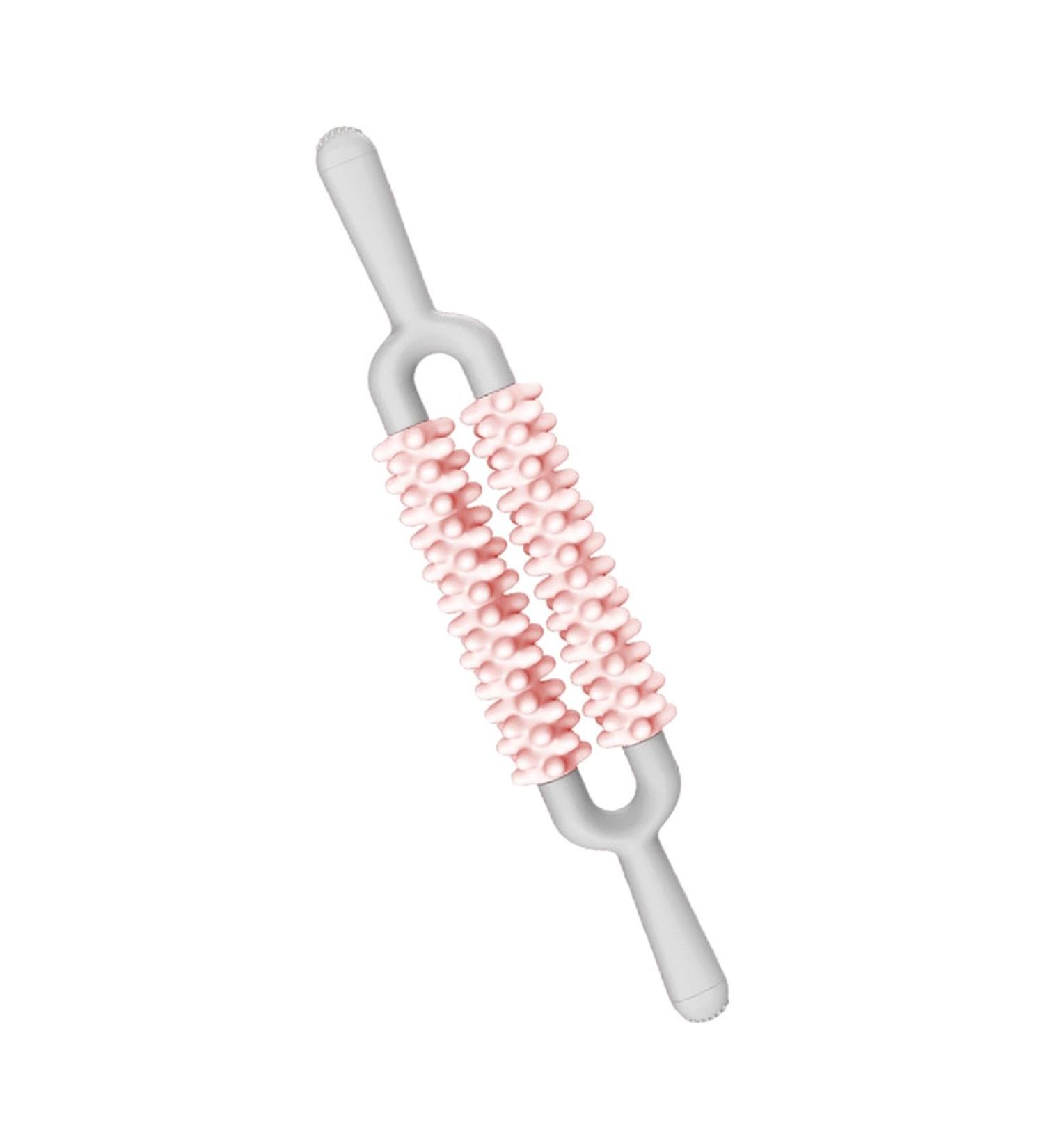 Perfk Hand-Held Muscle Massage Scooter - Deep Tissue Yoga Column for Arms Thighs & Legs - Pink | International Shipping Available - Buy Online on GoSupps.com