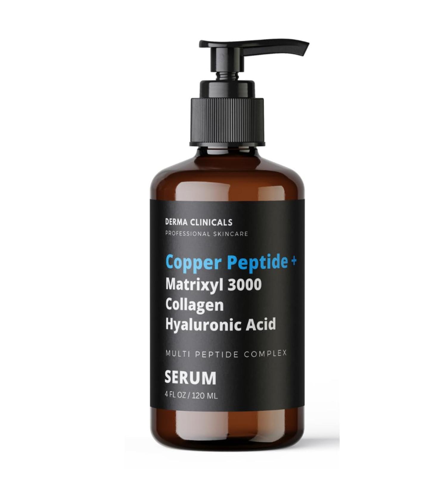 Buy Copper Peptide & Matrixyl 3000 Serum - Anti-Aging Collagen Boosting Hyaluronic Acid Face Serum (4oz) - International Shipping Available - Buy Online on GoSupps.com