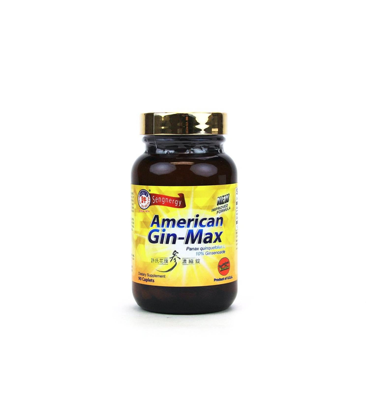 Hsu's SKU 1066 Ginseng American Gin-Max 90 ct Caplets  - Buy Online on GoSupps.com
