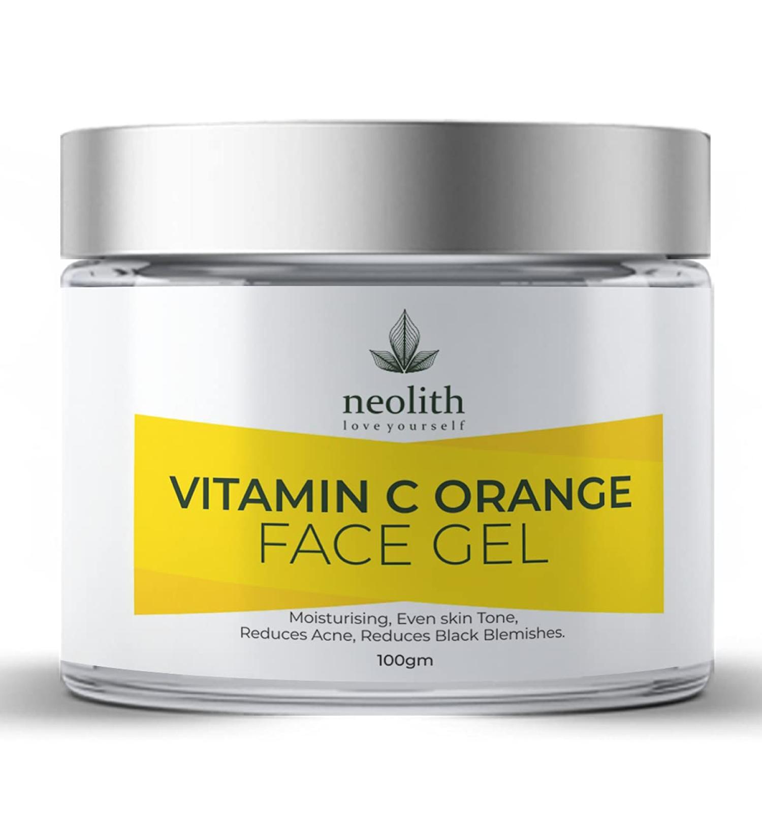 NEOLITH Vitamin C Orange Face Gel - Hydrating & Refreshing Gel Wash for Men & Women | Oil Control Skin Brightening Moisturizing - 100 gm - Buy Online on GoSupps.com