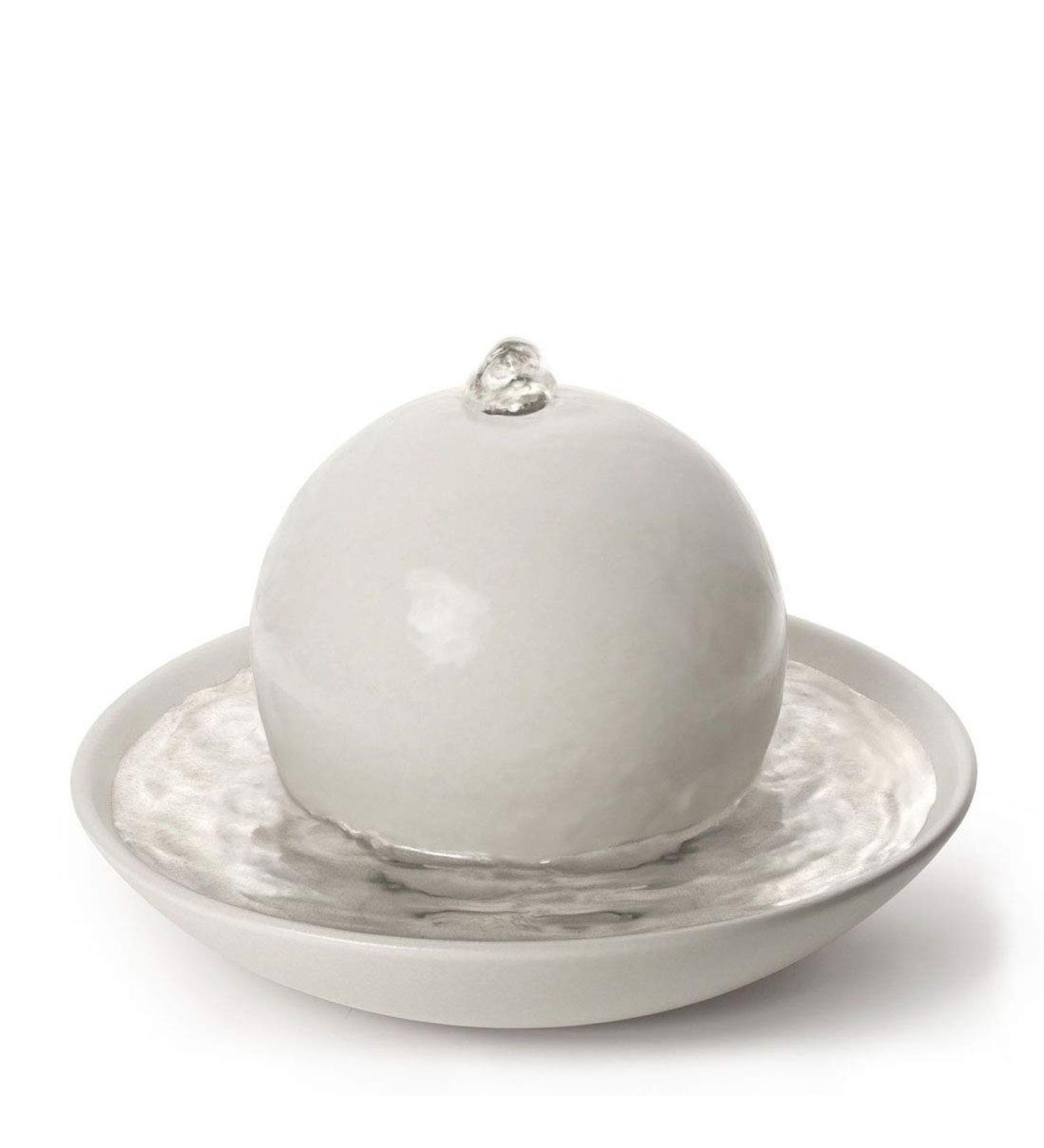 Primavera fragrance fountain rondo cream white matt - humidifier diffuse room fragrance - cleaning and refreshment of indoor air - aromatherapy