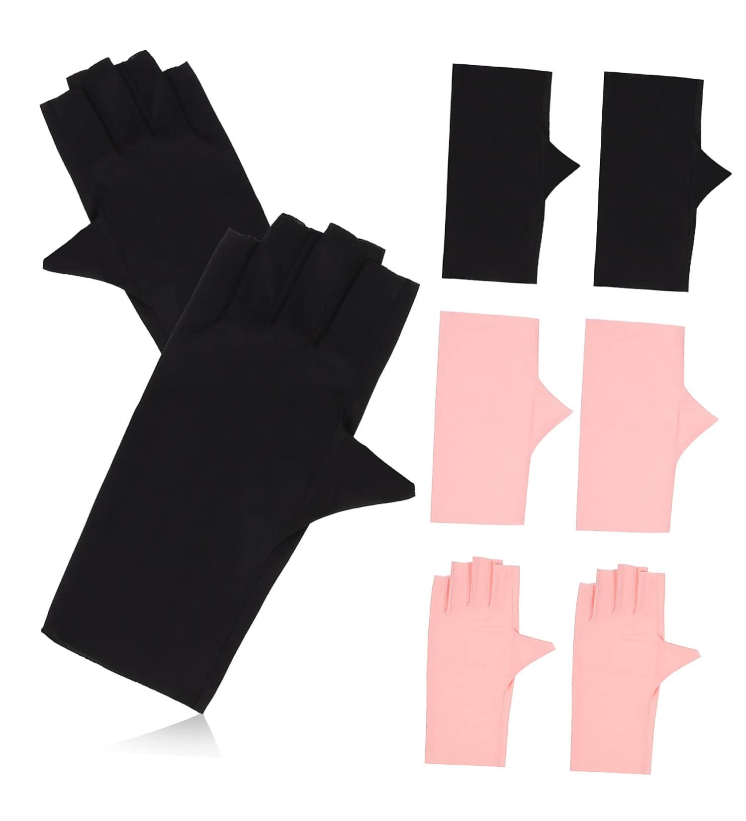 Healvian 4 Pairs Nail Gloves Anti Gloves Manicure Gloves Protection Gloves for Nails Gloves for Gel Nail Anti Fingerless Gloves Rays Gloves Gloves Nail Art UV Gloves Nylon - Buy Online on GoSupps.com