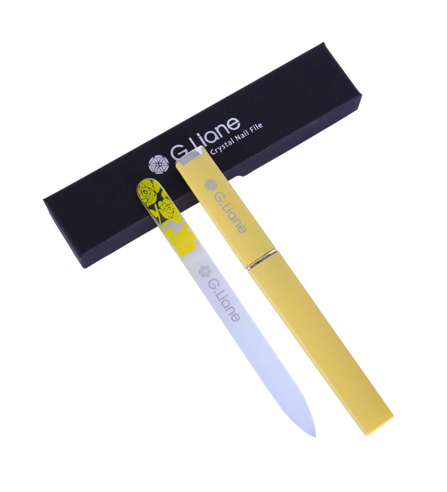 Premium Glass Nail File with Case G.Liane Professional Crystal Fingernail Files Perfect Manicure Set for Women Men Kids Nail Care Gift Set (Rose Yellow) - Buy Online on GoSupps.com