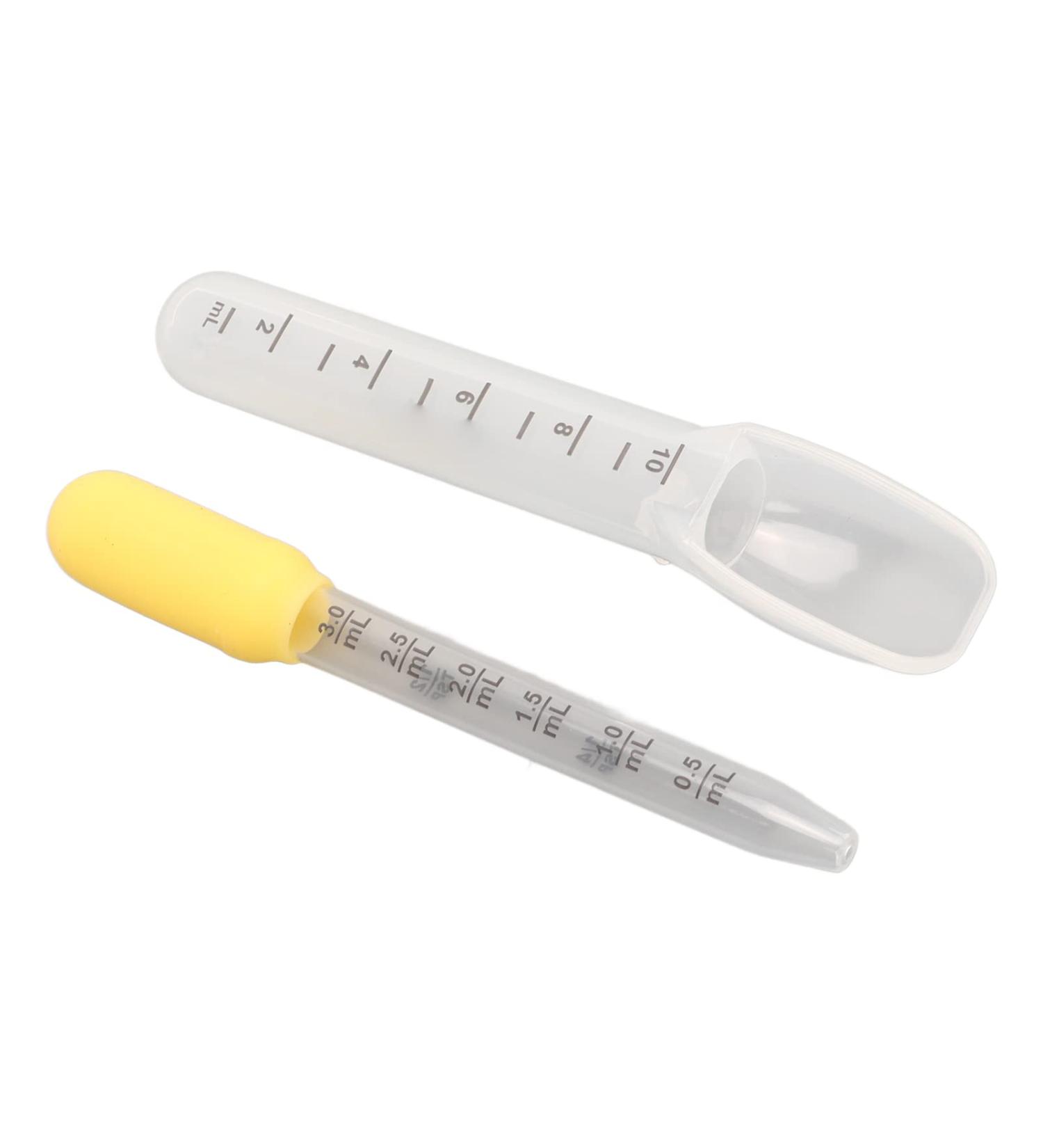 Baby Liquid Medicine Dropper Spoon | Food Grade Silicone Feeding Dispenser | Clear Scale Kids Oral Medicine Kit | for Toddler Infant Newborn (Yellow) - Buy Online on GoSupps.com
