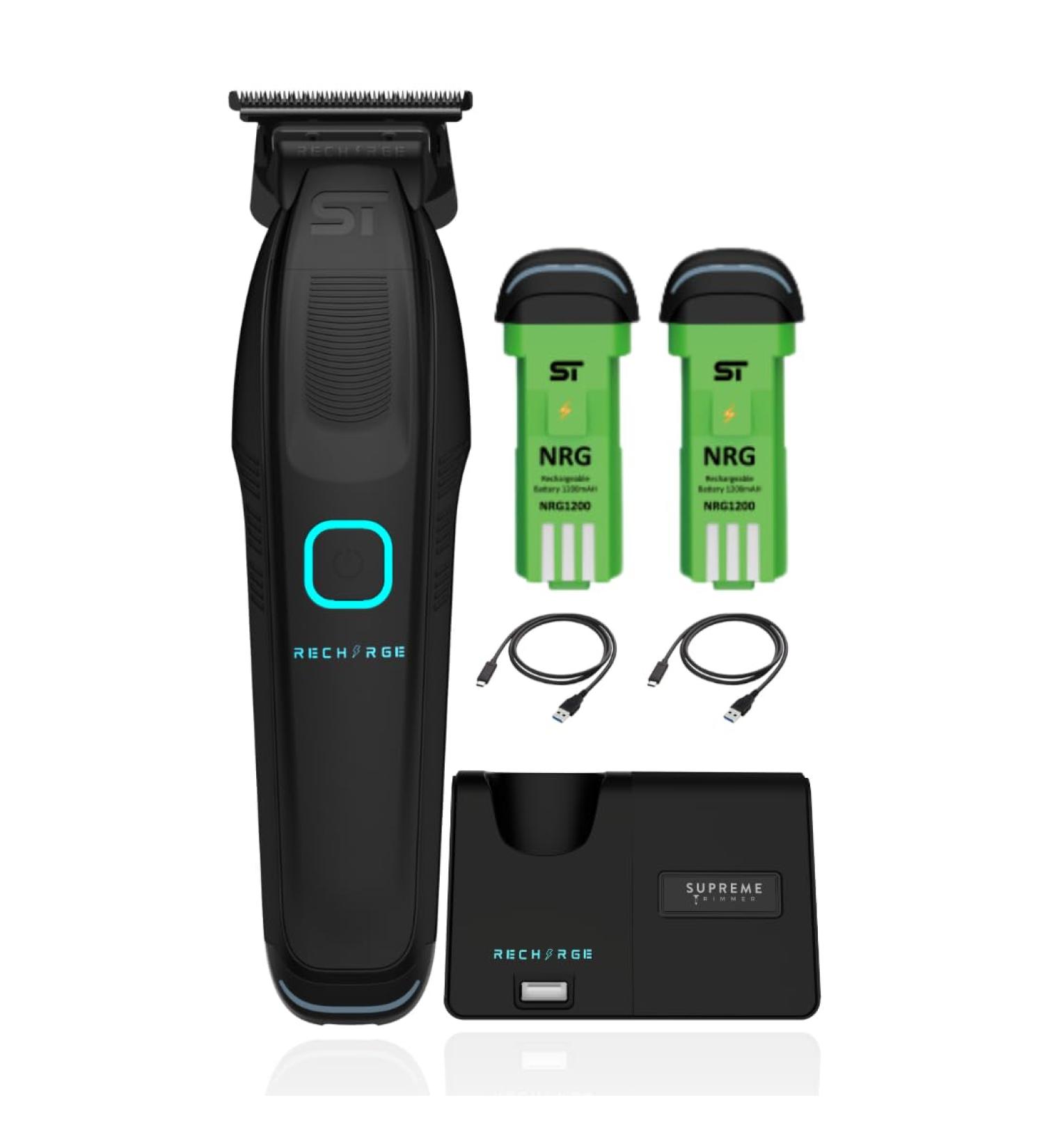 Supreme Trimmer Recharge Zero Gap Trimmer for Barbers | Fast 7500+ RPM | Removable Battery & Smart USB Charging for iPhone/Android | Black ST777 - Buy Online on GoSupps.com