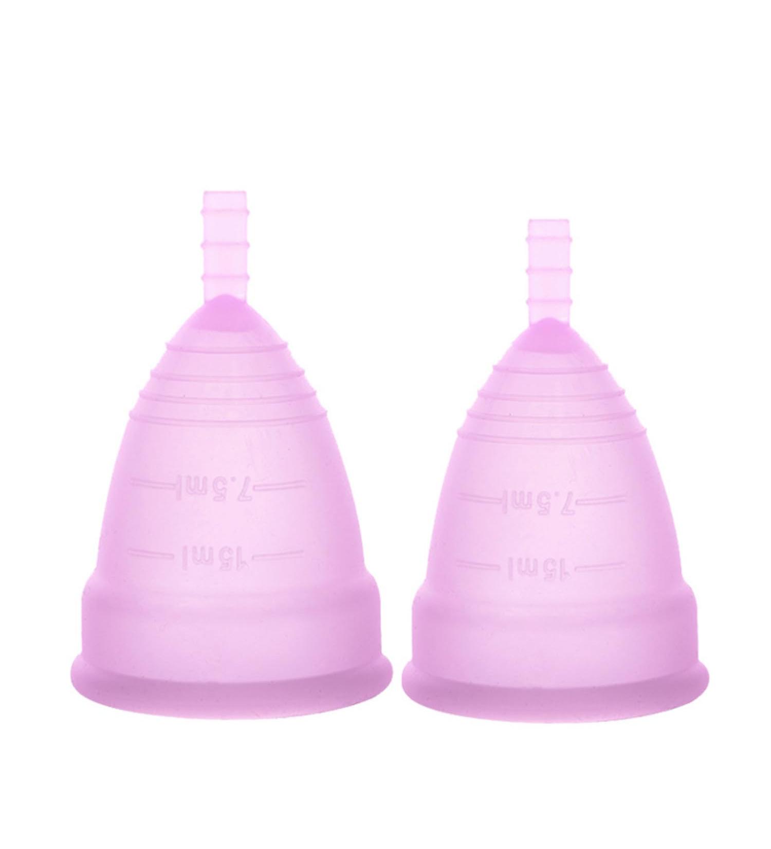 Premium Soft Silicone Menstrual Cup - Reusable Flexible 12-Hour Comfort | Small Violet - Buy Online on GoSupps.com