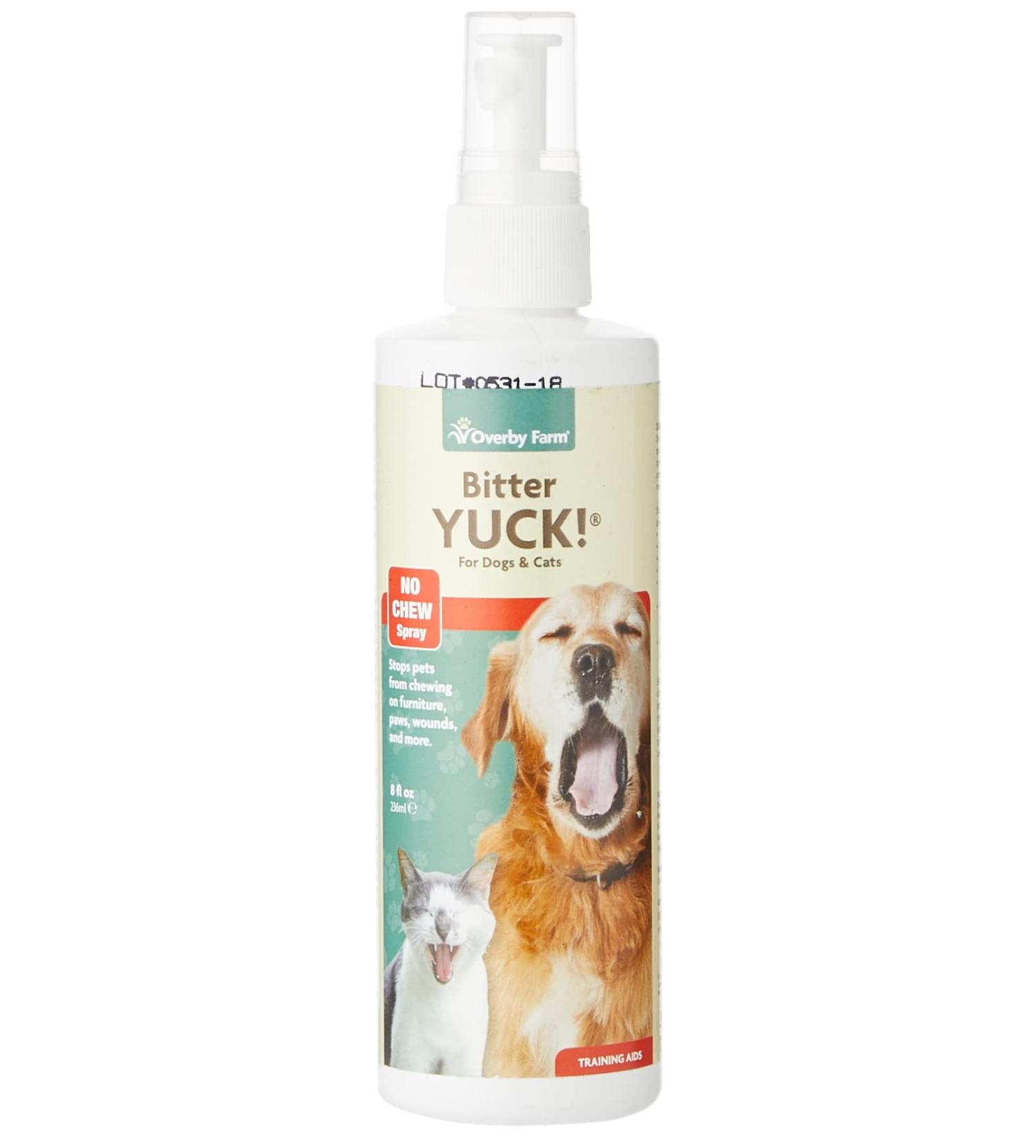 Overby Farm Bitter YUCK! No Chew Spray for Dogs and Cats - 236 ml - Buy Online on GoSupps.com