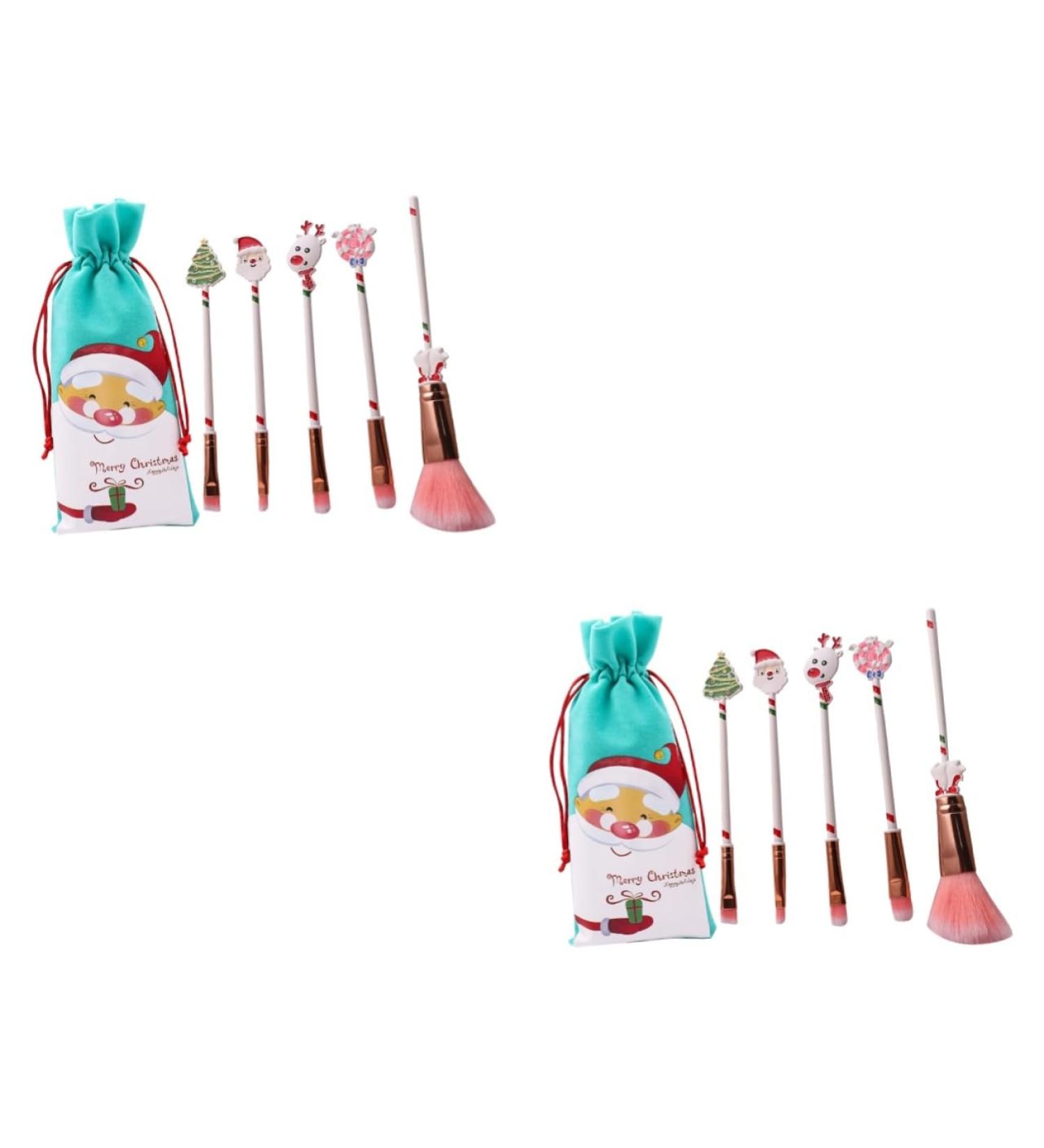 12 Pcs Abaodam Concealer Brush Set - Perfect Christmas Cosmetic Tools for Women | Foundation Lipstick & Blending Brushes with Toiletry Bag - Travel-Friendly Mermaid Design - Buy Online on GoSupps.com