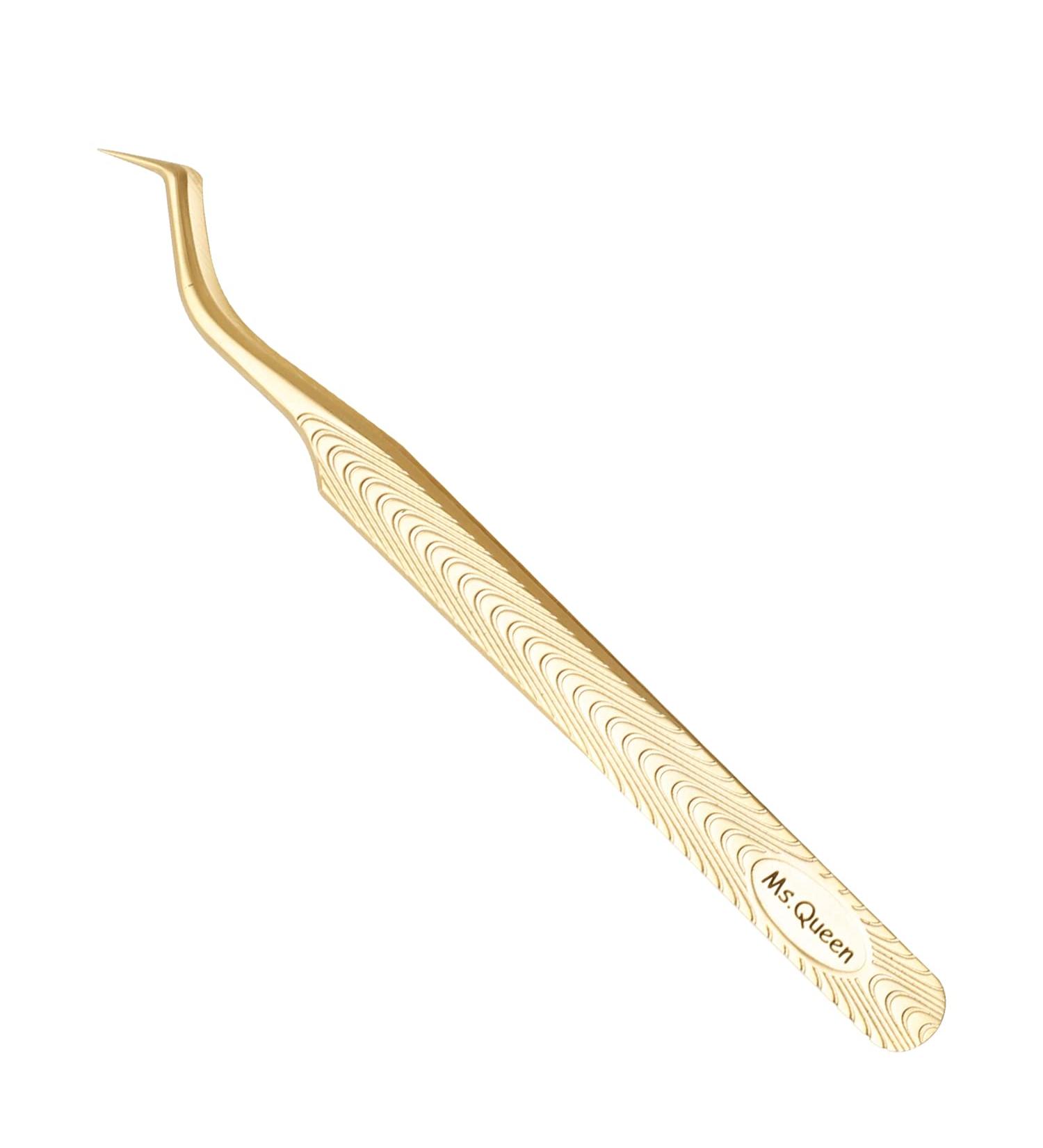 Ms. Queen Professional Lash Tweezers for Mega Volume Mink Extensions - S-Curved/M015-3 - Buy Online on GoSupps.com