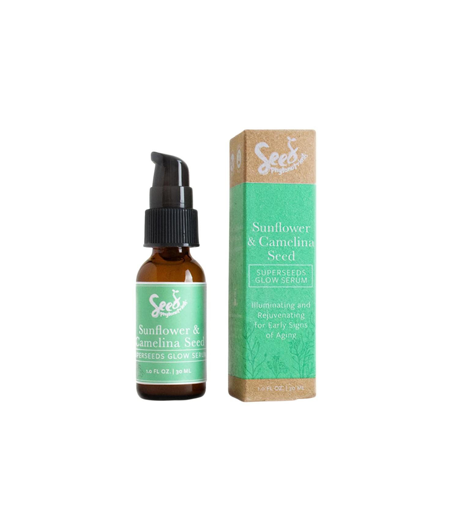 Natural Superseeds Glow Serum | Sustainable Vegan Clean Beauty | 1 fl oz (30 ml) - Radiant Skin Formula - Buy Online on GoSupps.com