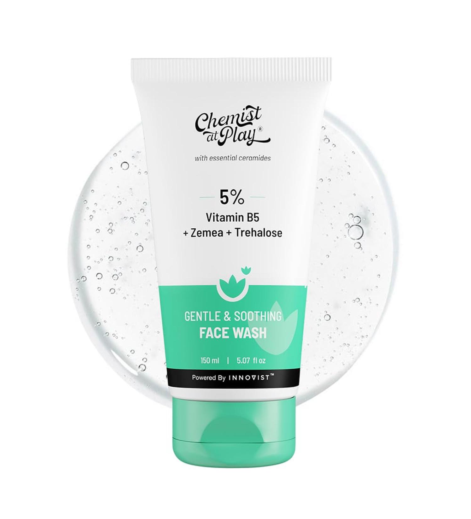 Chemist at Play Gentle & Soothing Facewash | 100% soap & fragrance-free| Cleanses soothes refreshes & hydrates| Strengthens skin barrier | 150ml - Buy Online on GoSupps.com