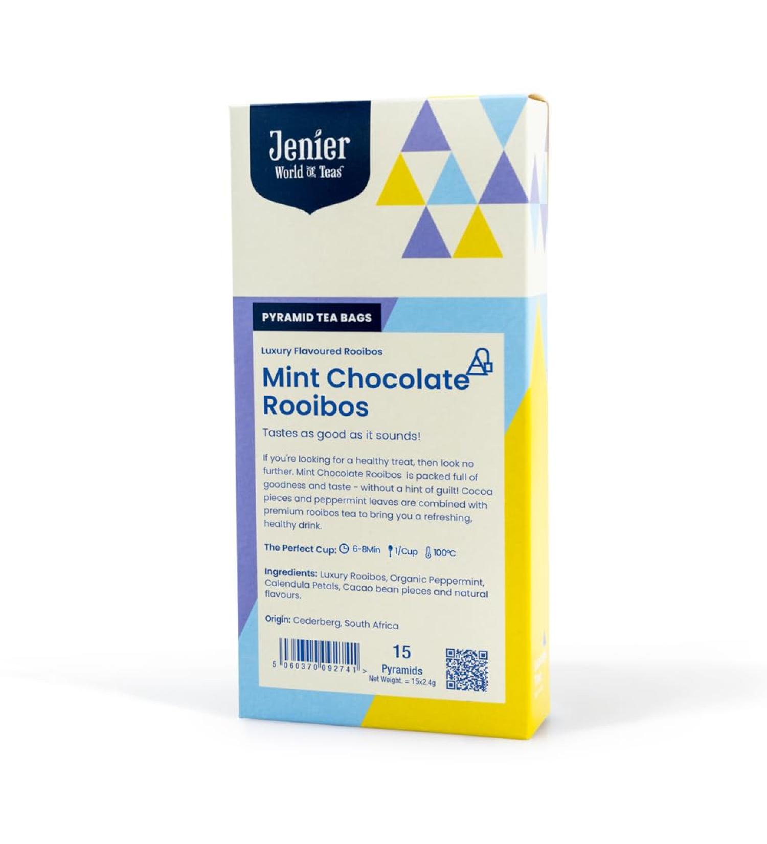 Mint Chocolate Rooibos Tea - 15 Biodegradable Pyramid Tea Bags