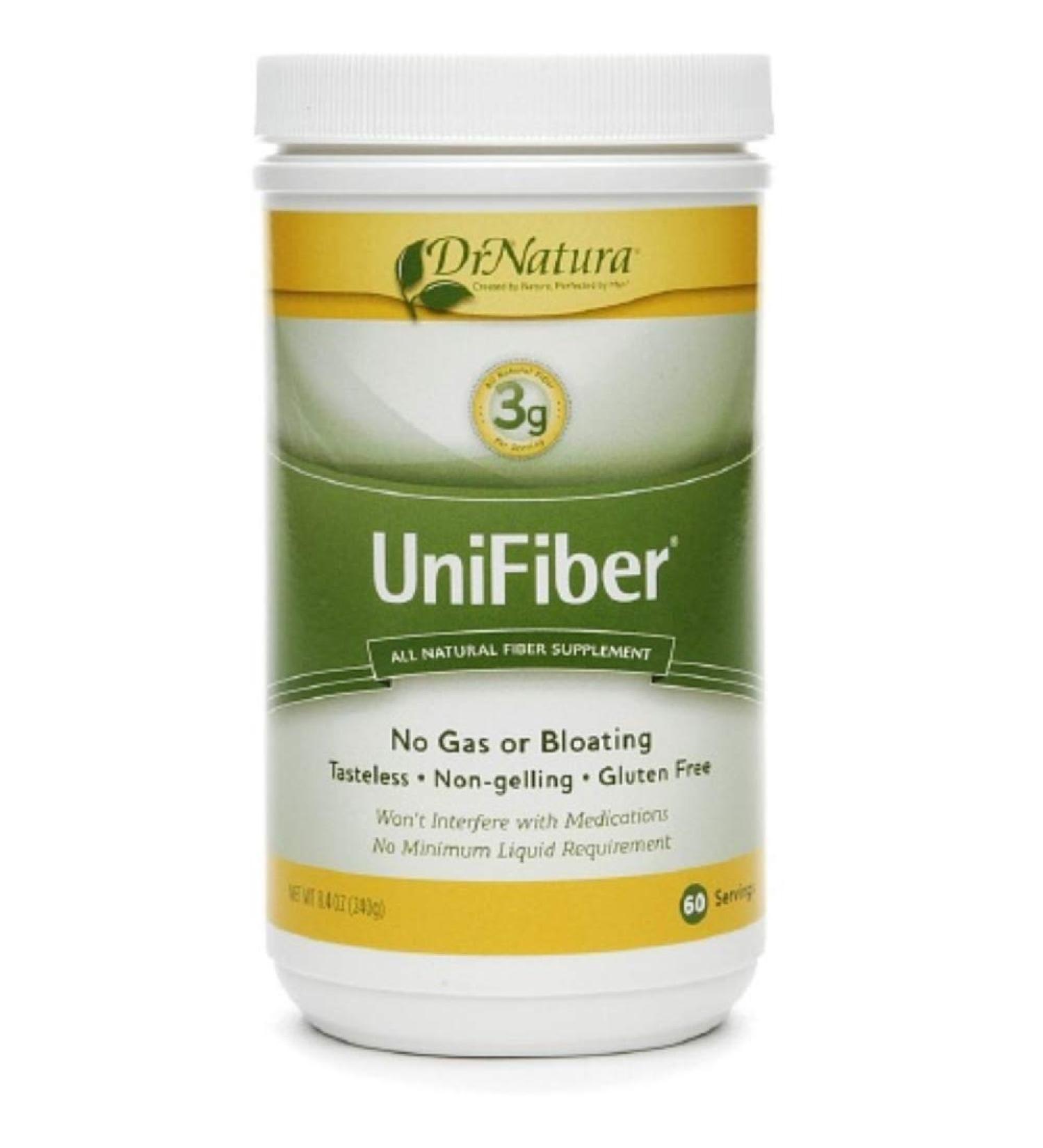 UniFiber All Natural Fiber Supplement 60 servings Net Wt. 8.4 oz. Bottle