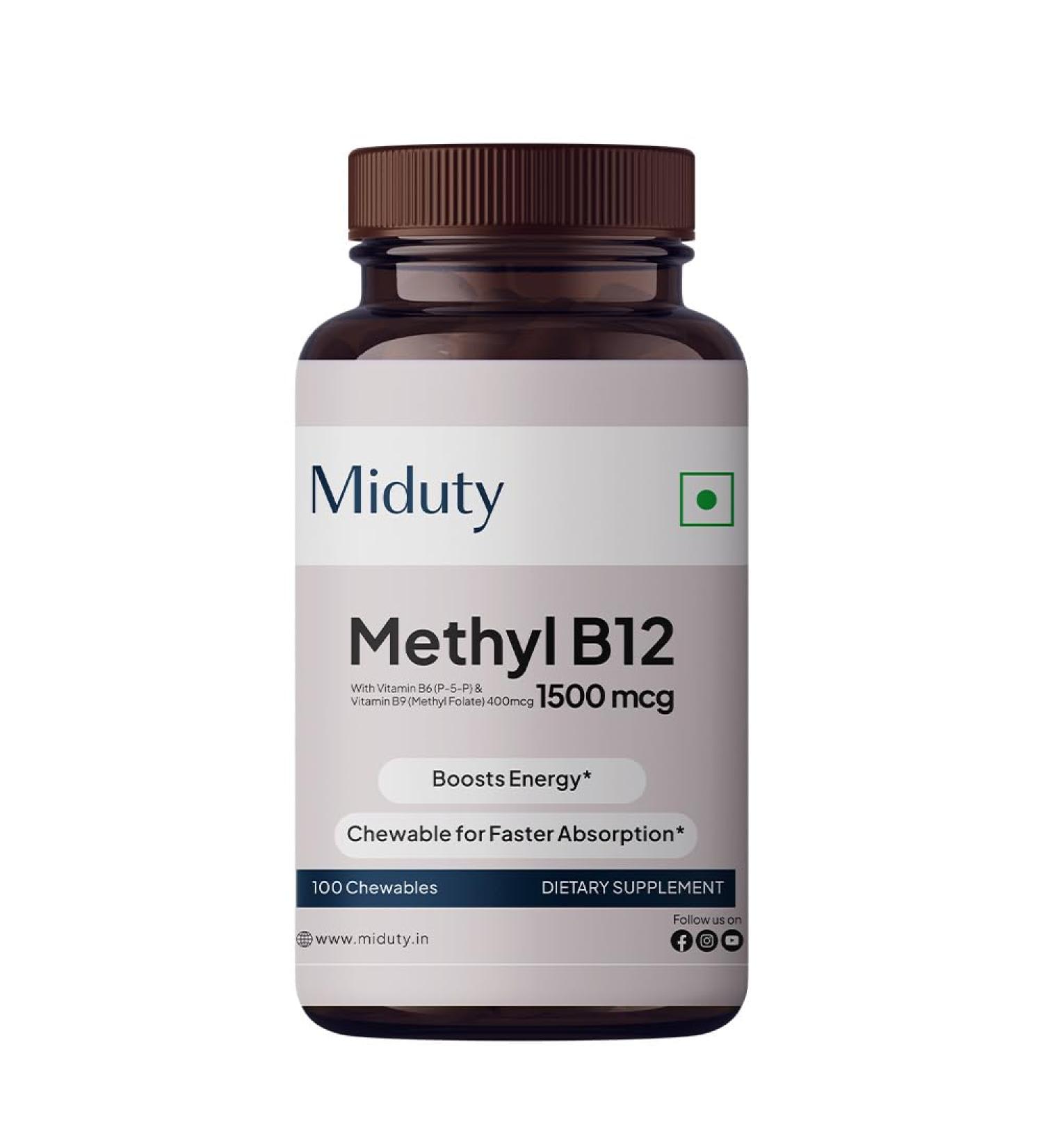 by Palak Notes - Methyl Vitamin B12 with Methylcobalamin - Folate - Vitamins B6 - Chewable Tablets - Natural Vitamin B12 Vitamin Tablets for Men and Women - 100 Chewables 100 Count (Pack of 1) - Buy Online on GoSupps.com