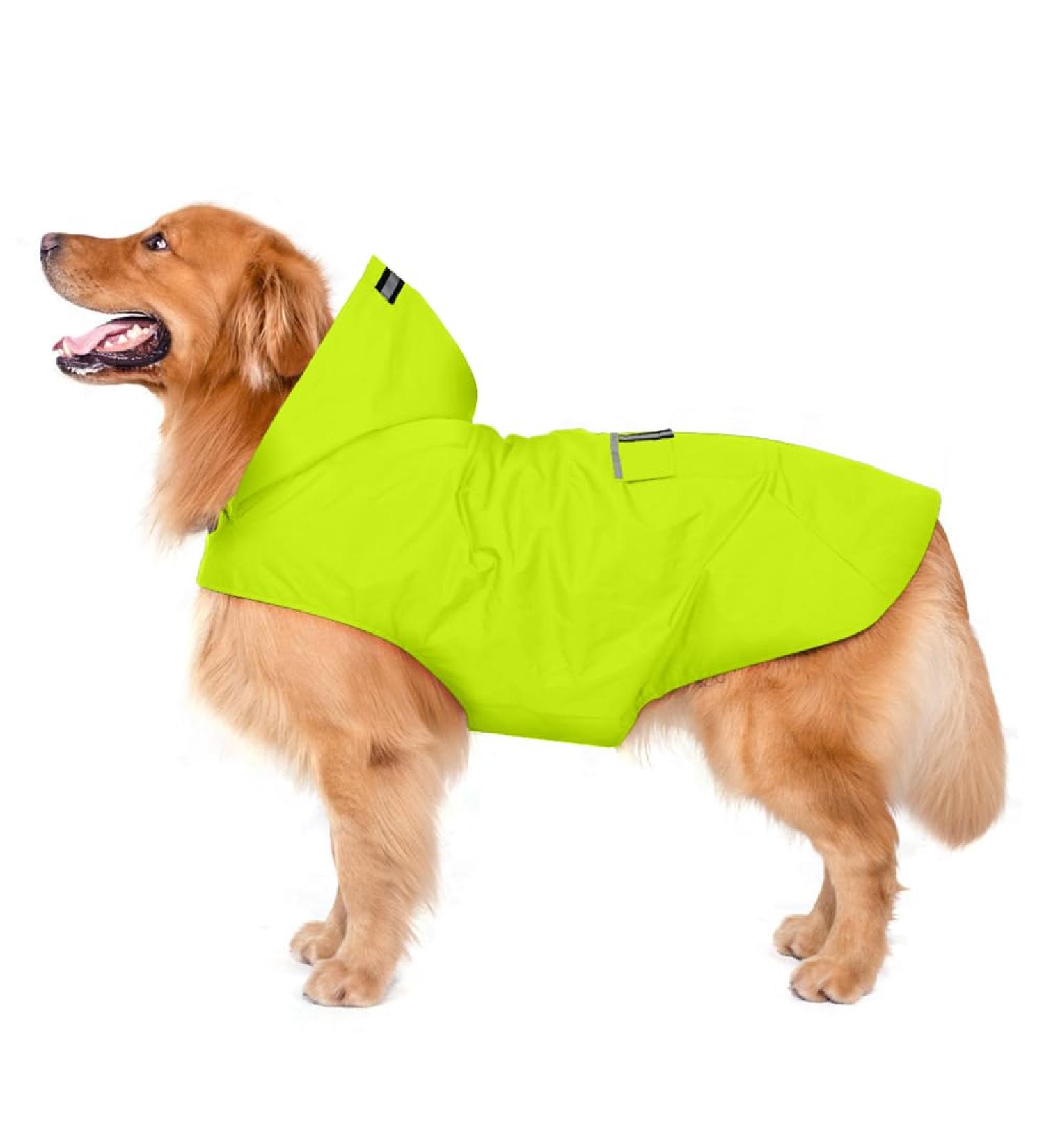 Buy Waterproof Cellar Dog Rain Coat with Hood - Reflective Breathable & Ultra-Light for Medium to Large Dogs - 5XL Green - Buy Online on GoSupps.com