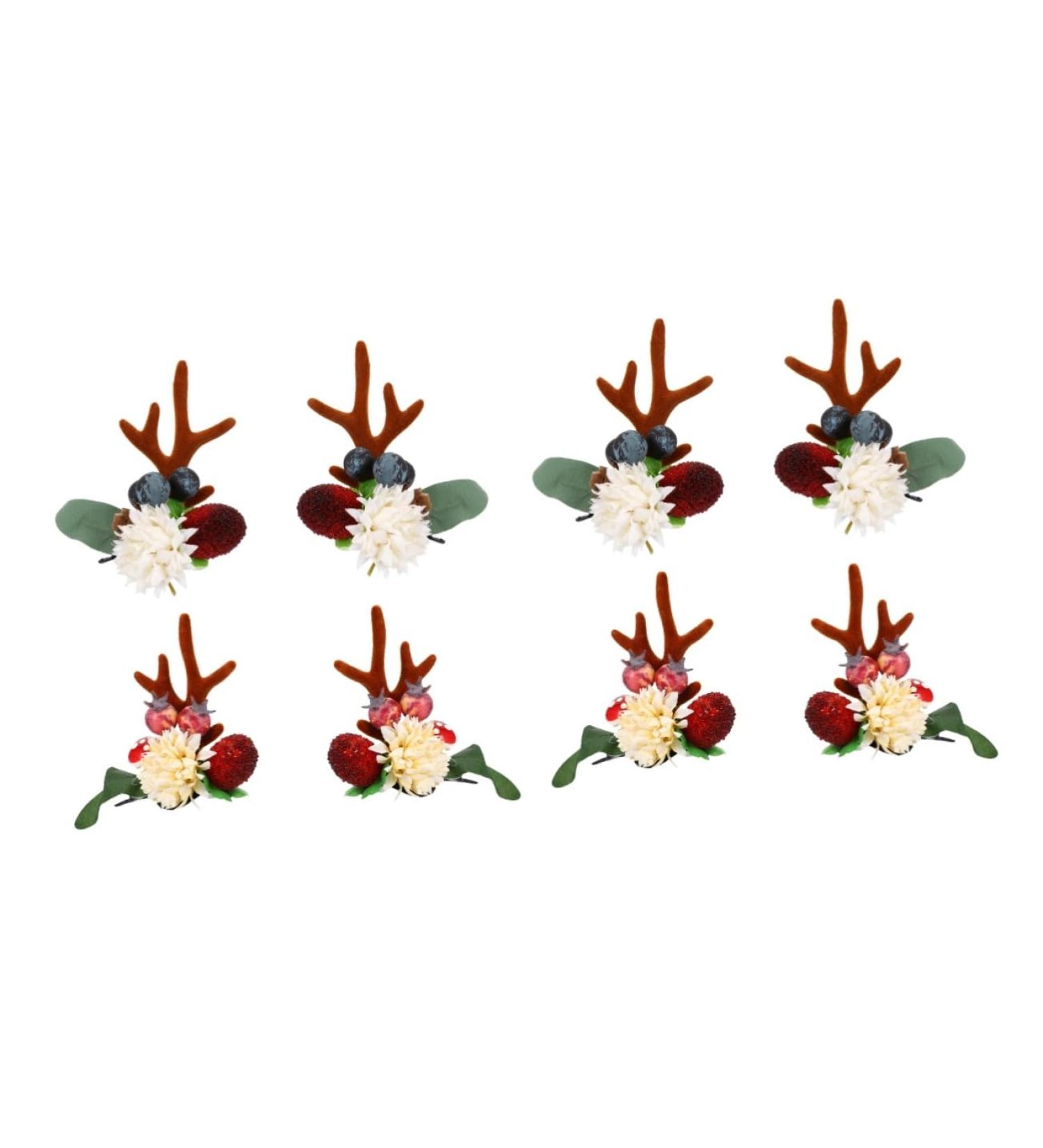 ABOOFAN 4 Pairs Reindeer Antler Hair Clip Christmas Characters Hairpin Reindeer Hairpin Reindeer Antlers Hair Clips Barrettes for Women Christmas Hair Decorations Accessories Fairy Child - Buy Online on GoSupps.com