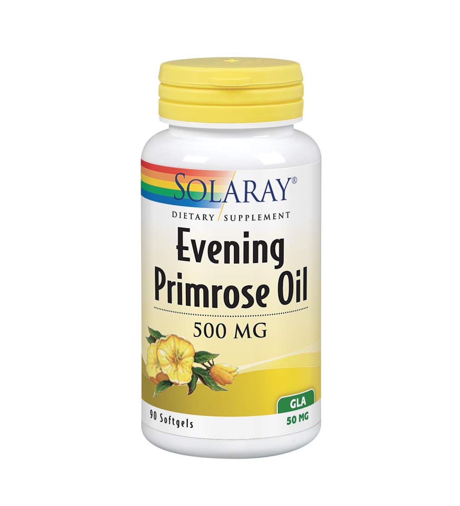 Solaray High Potency Evening Primrose Oil 500mg | Cold Pressed | Women's Health Support | 90 Softgels - Buy Online on GoSupps.com