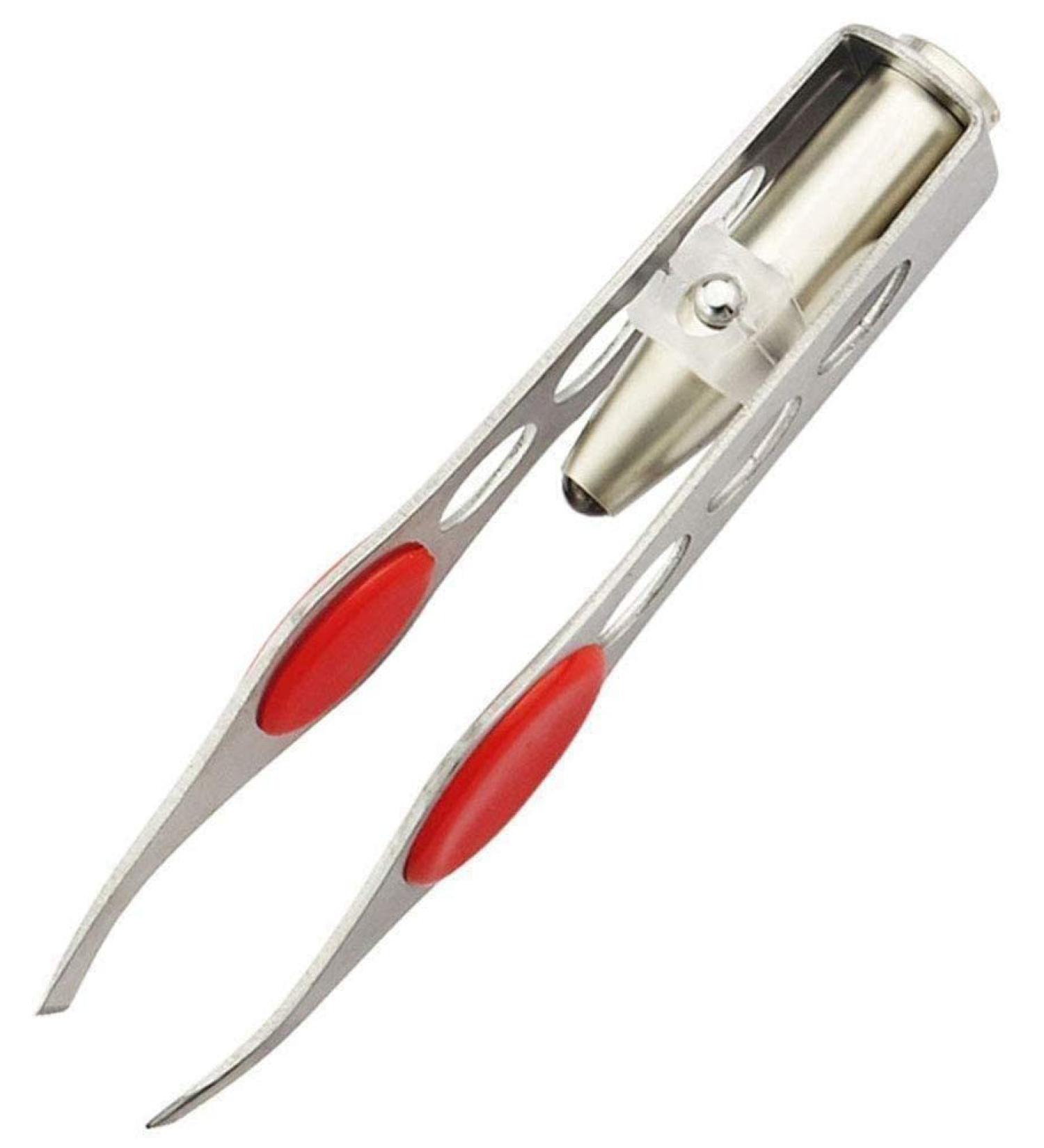 Professional LED Tweezers for Hair Removal & Eyelash Makeup - DJ0342 | Long Tweezers for Men & Eyebrows - Buy Online on GoSupps.com