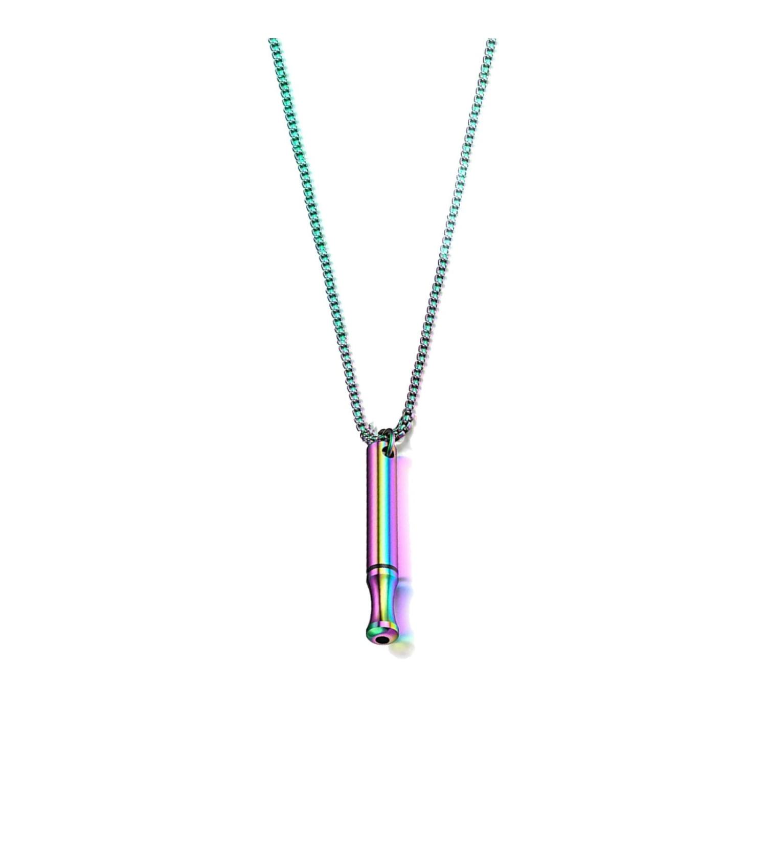 Stainless Steel Mindful Breathing Device - Anxiety Relief Tool for Stress, Panic Attacks & Meditation (Multi-Color Rainbow Metallic) - Buy Online on GoSupps.com