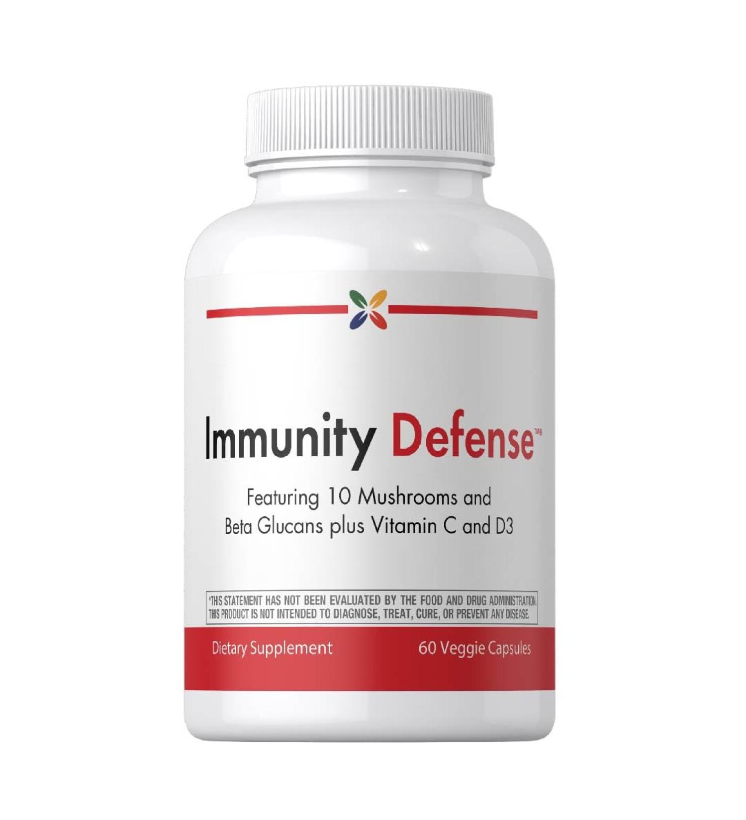 Stop Aging Now - Immune Support - with Vitamin C Vitamin D3 and Mushroom Complex - 60 Vegetarian Capsules - Buy Online on GoSupps.com